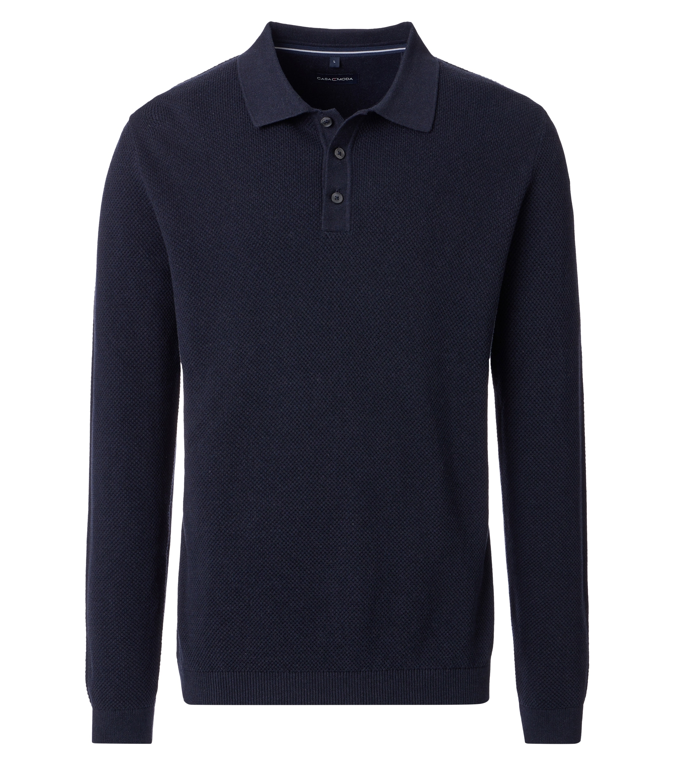 CASAMODA Langarm-Poloshirt "CASAMODA Polo-Shirt Langarm uni" günstig online kaufen