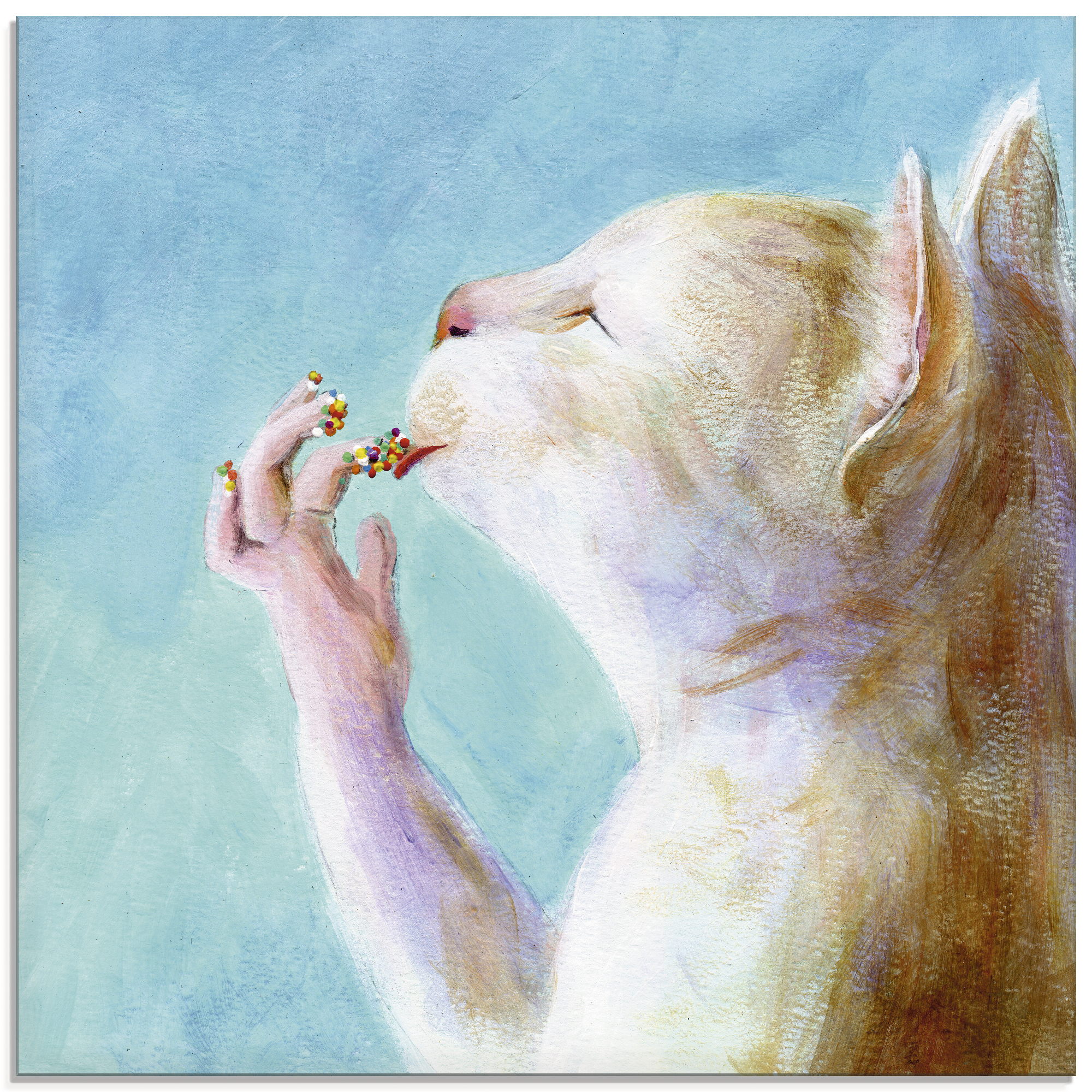 Artland Glasbild "Naschkatze" Haustiere 1 Stk. tlg. in verschiedenen Größen