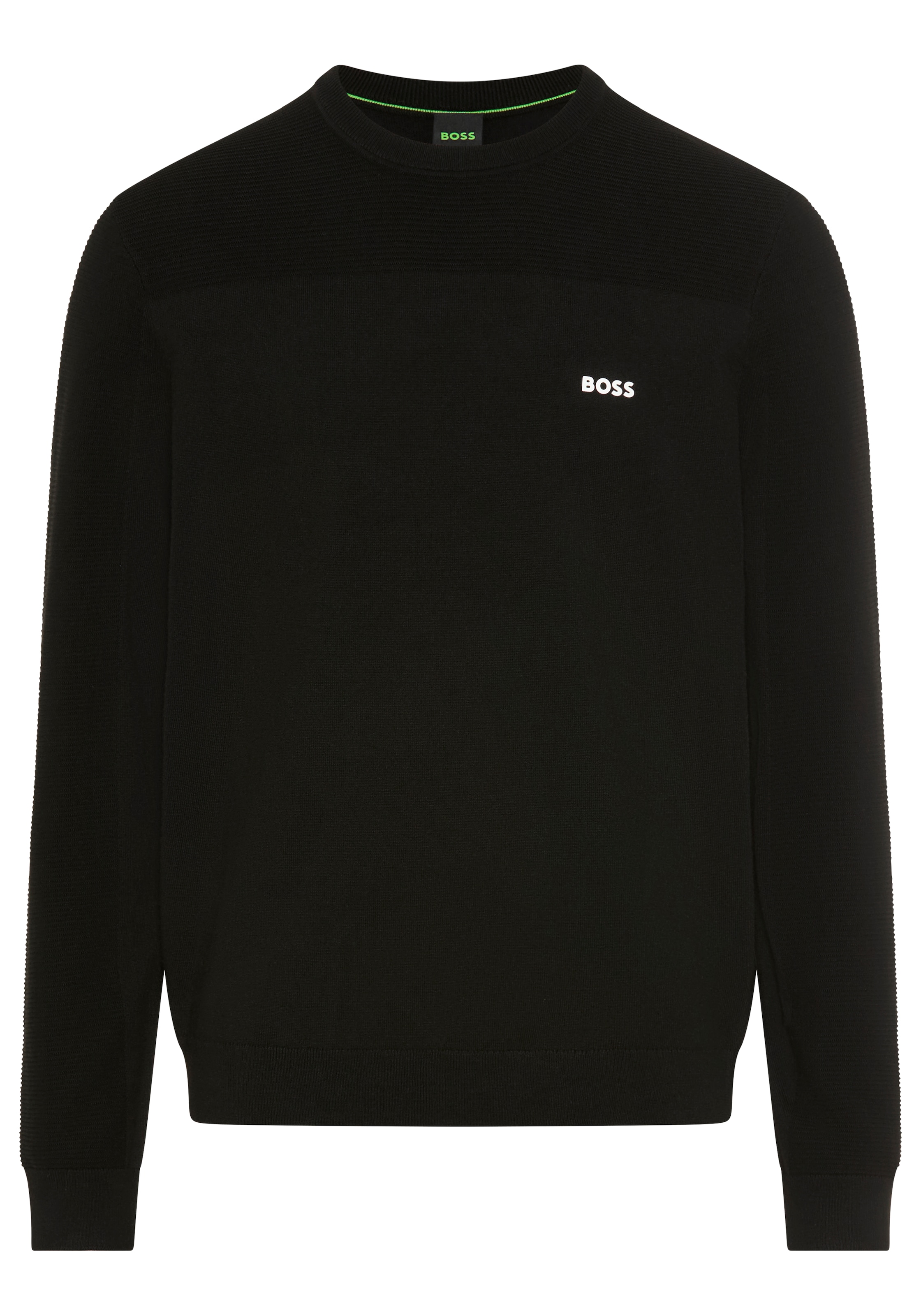 BOSS GREEN Strickpullover "KN Momentum-X CN" Rundhalsausschnitt, Regular Fi günstig online kaufen
