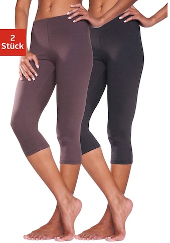 Caprileggings, (2er-Pack)