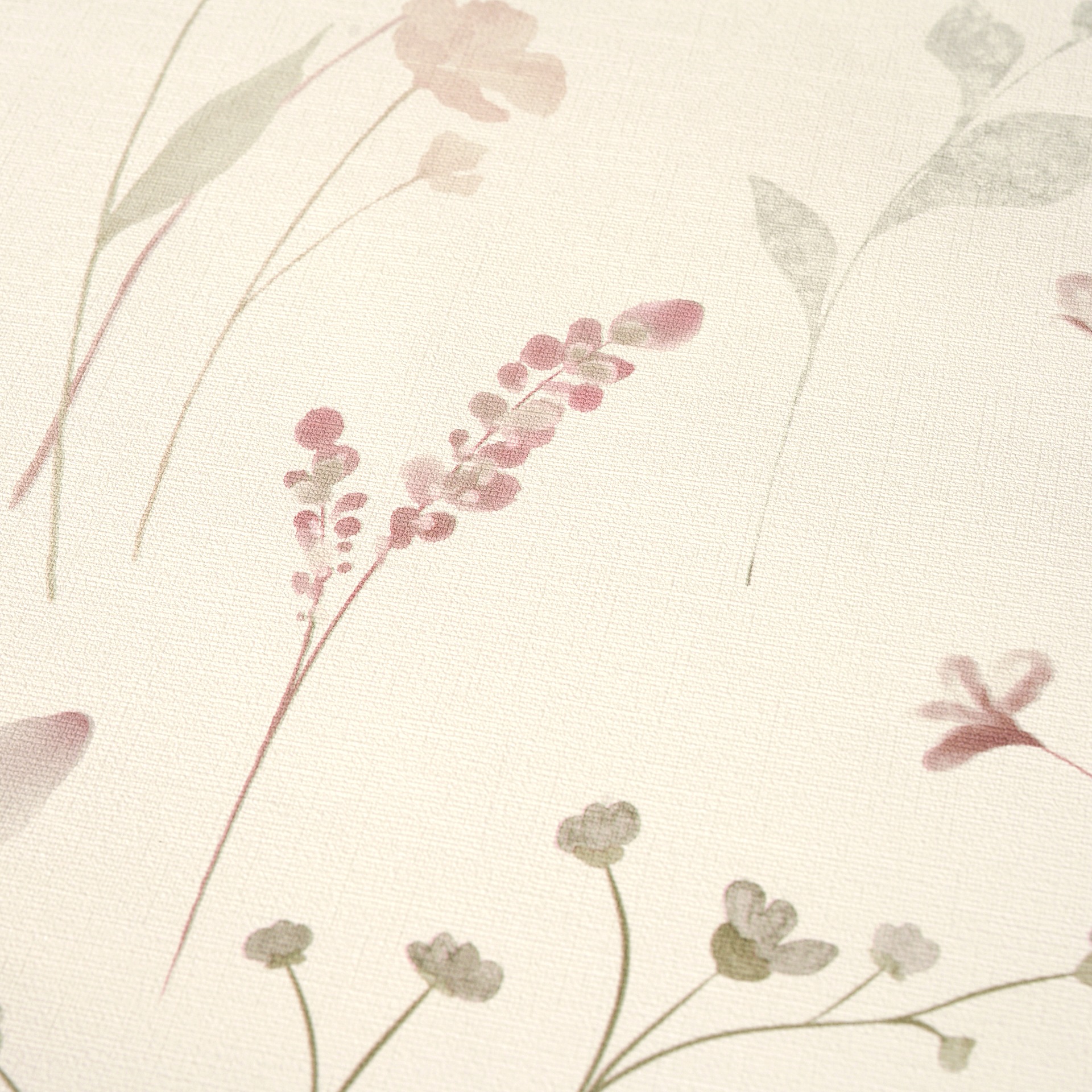 living walls Vliestapete »Cosiness Wildblumen – Vorgeleimte florale Vliestapete« floral | geblümt | matt leicht strukturiert Filigrane Blumen und Gräser in einer natürlichen Farbkomposition