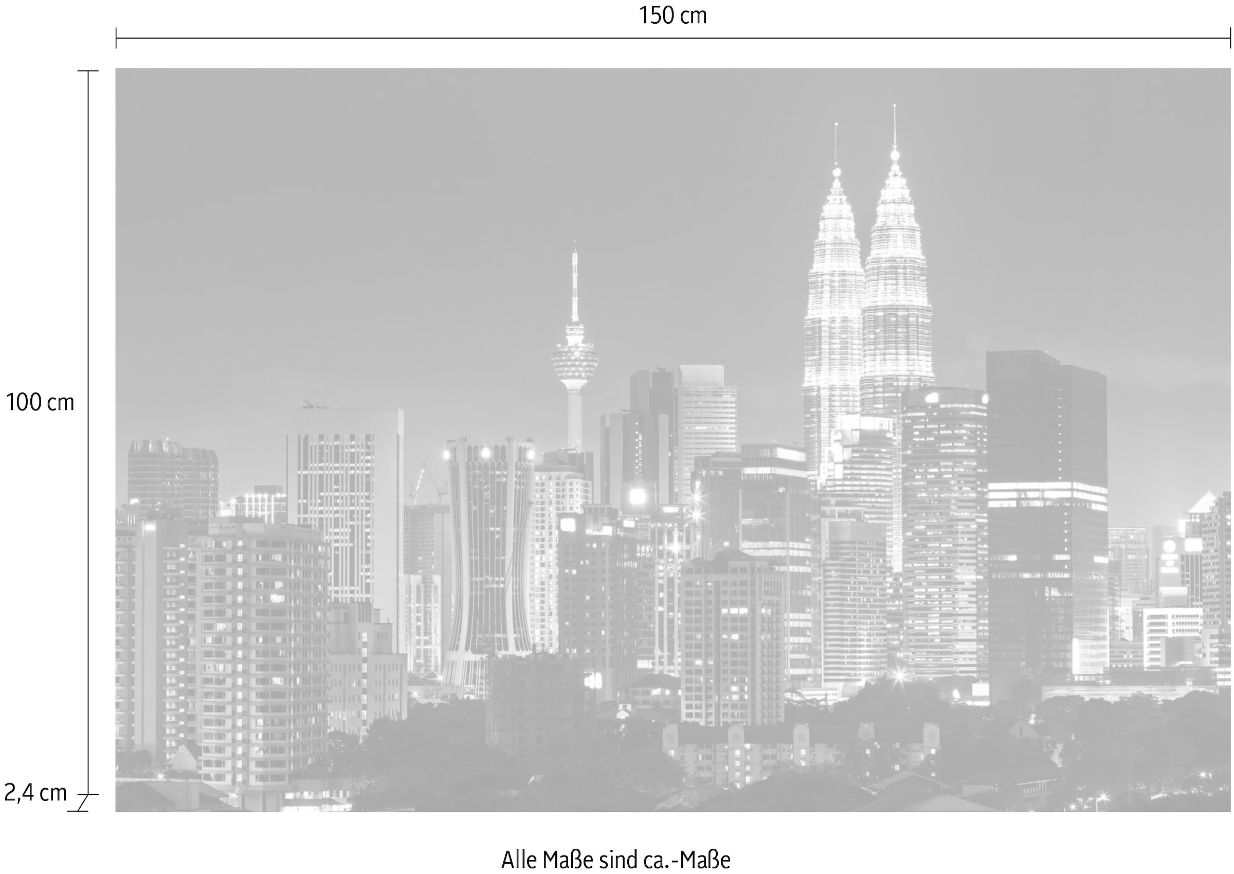 queence Acrylglasbild »Stadt«, Skyline-Gebäude-Städte, Fine Art-Print in Galeriequalität