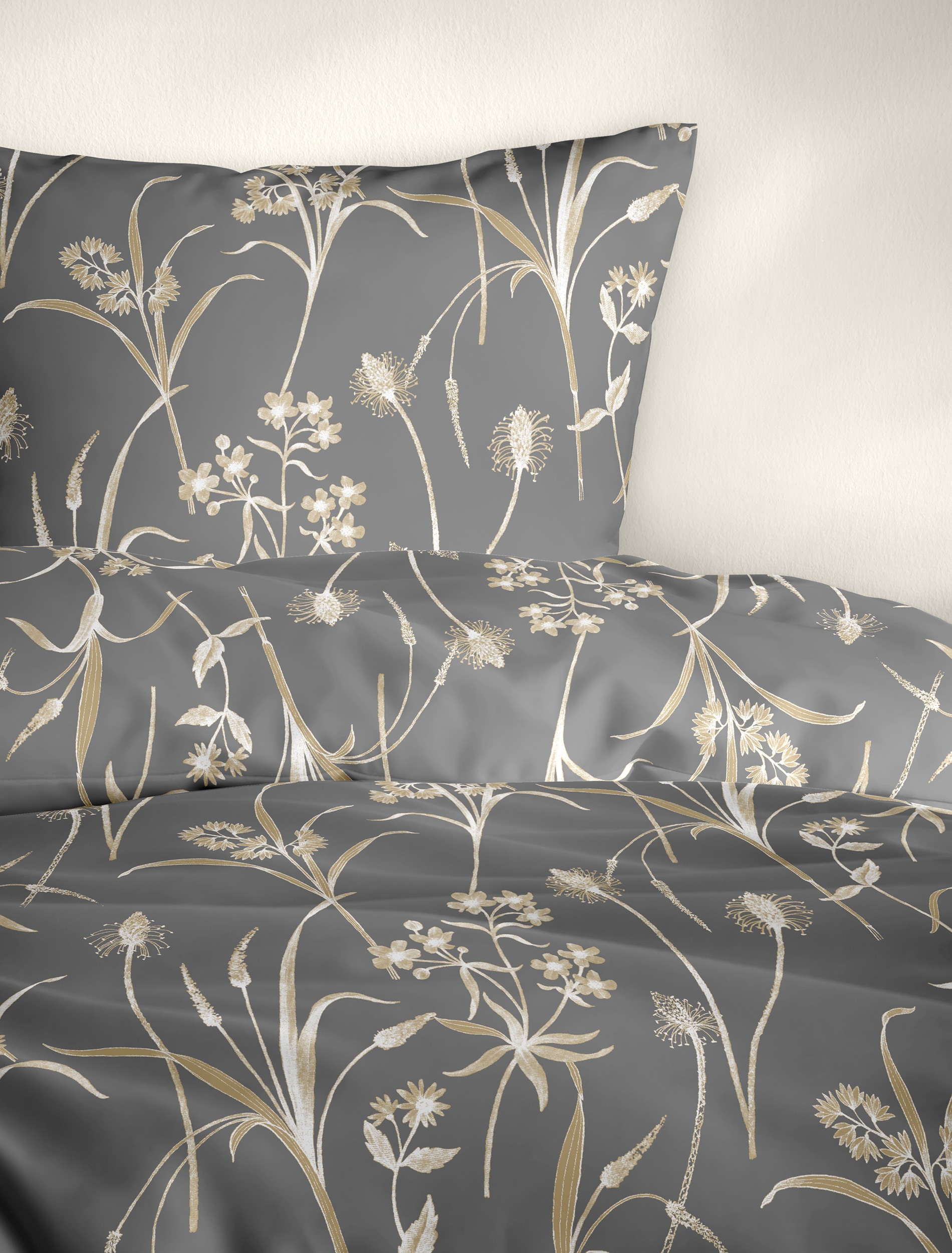 BIERBAUM Bettwäsche »3987« 2 Stk. Mako-Satin, 100 % Baumwolle, pflegeleicht