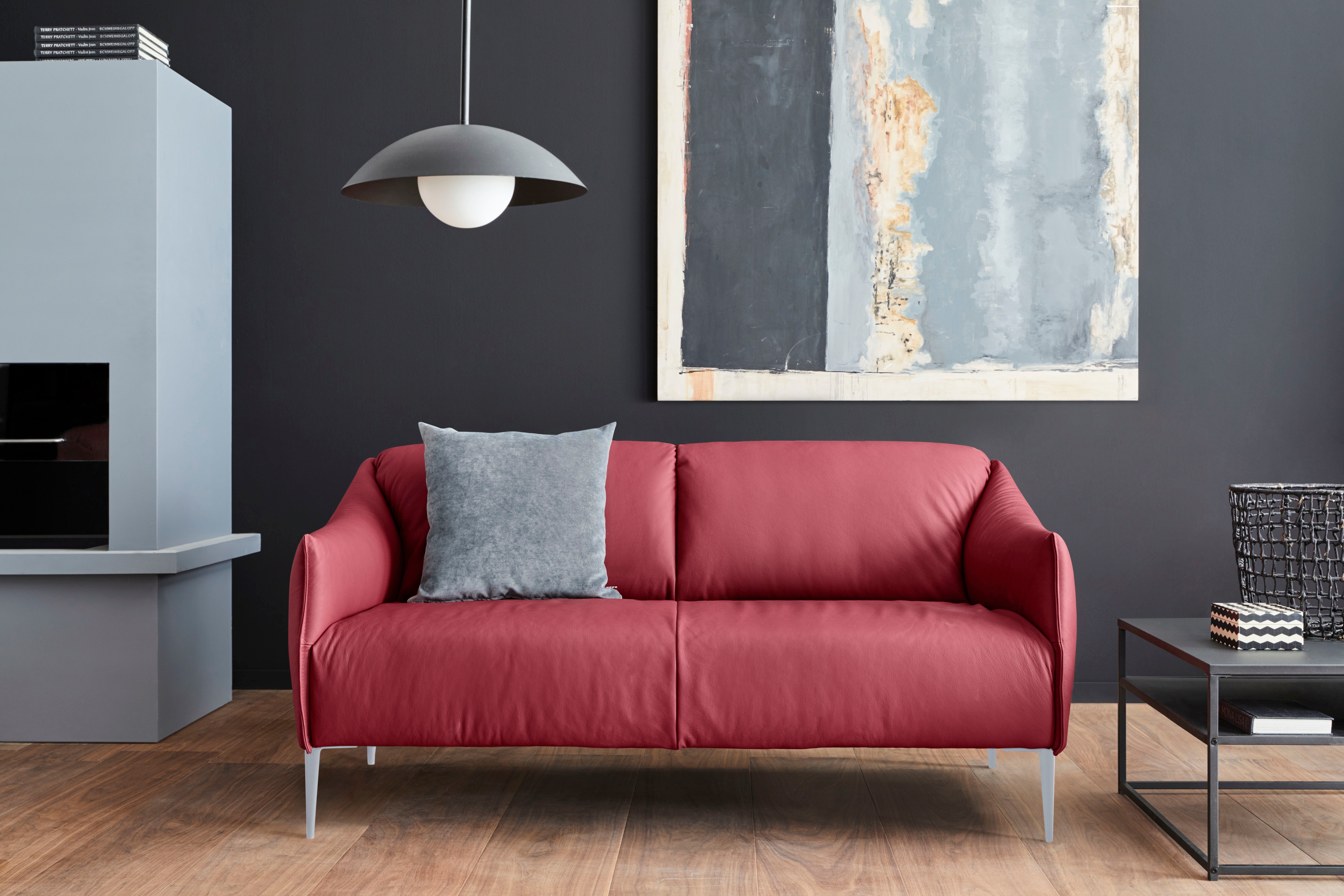W.SCHILLIG 2,5-Sitzer "sally Designsofa, Loungesofa, bequem, schmale Armlehnen, Breite 174cm" mit Metallfüßen in Bronze pulverbeschichtet, Breite 174 cm