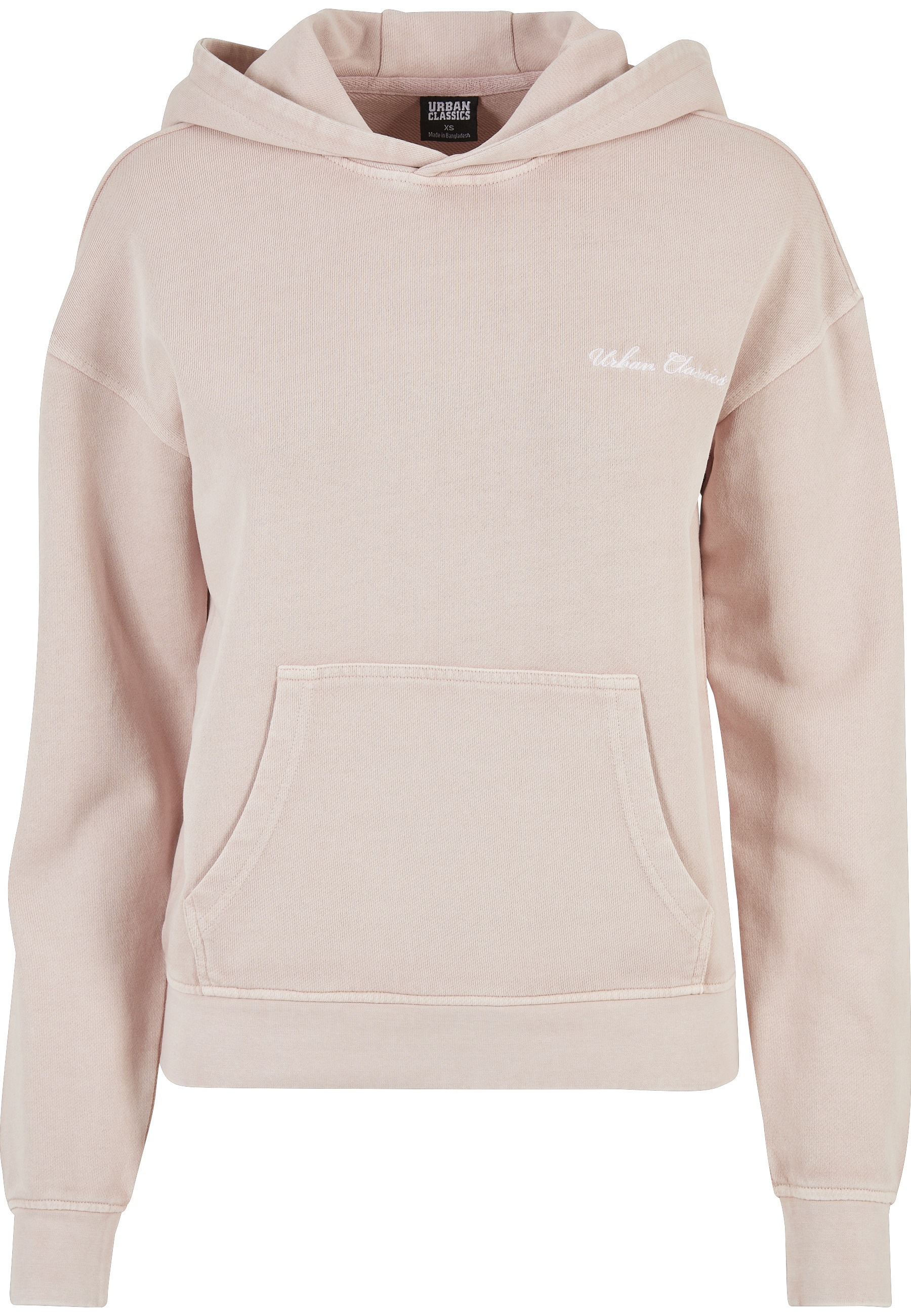 URBAN CLASSICS Rundhalspullover "Urban Classics Damen Ladies Small Embroidery Terry Hoody" 1 Stk.