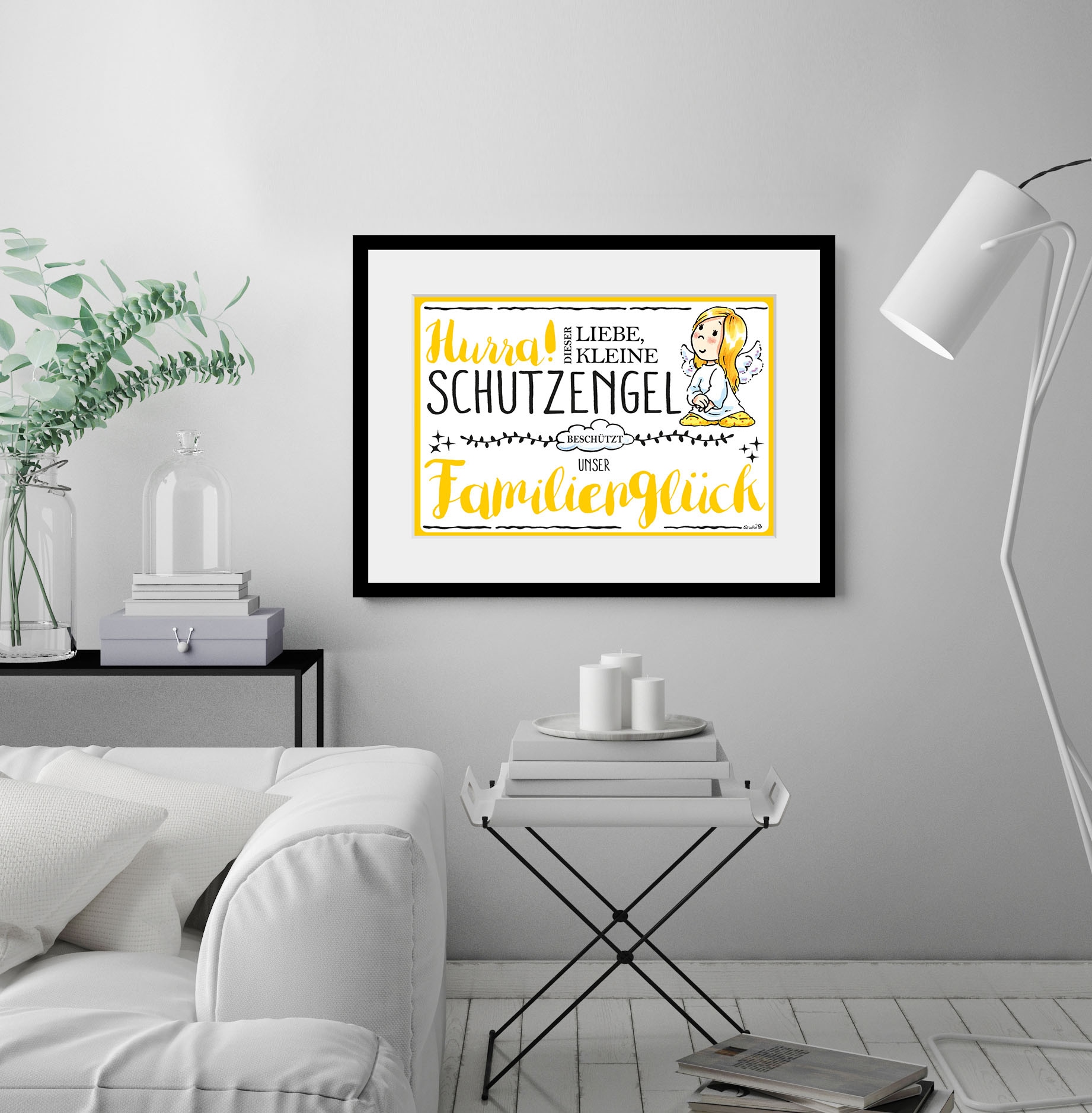 queence Bild "Familie", Engel-Himmel-Stern-Sterne-Schriftzug-Sprüche & Text günstig online kaufen