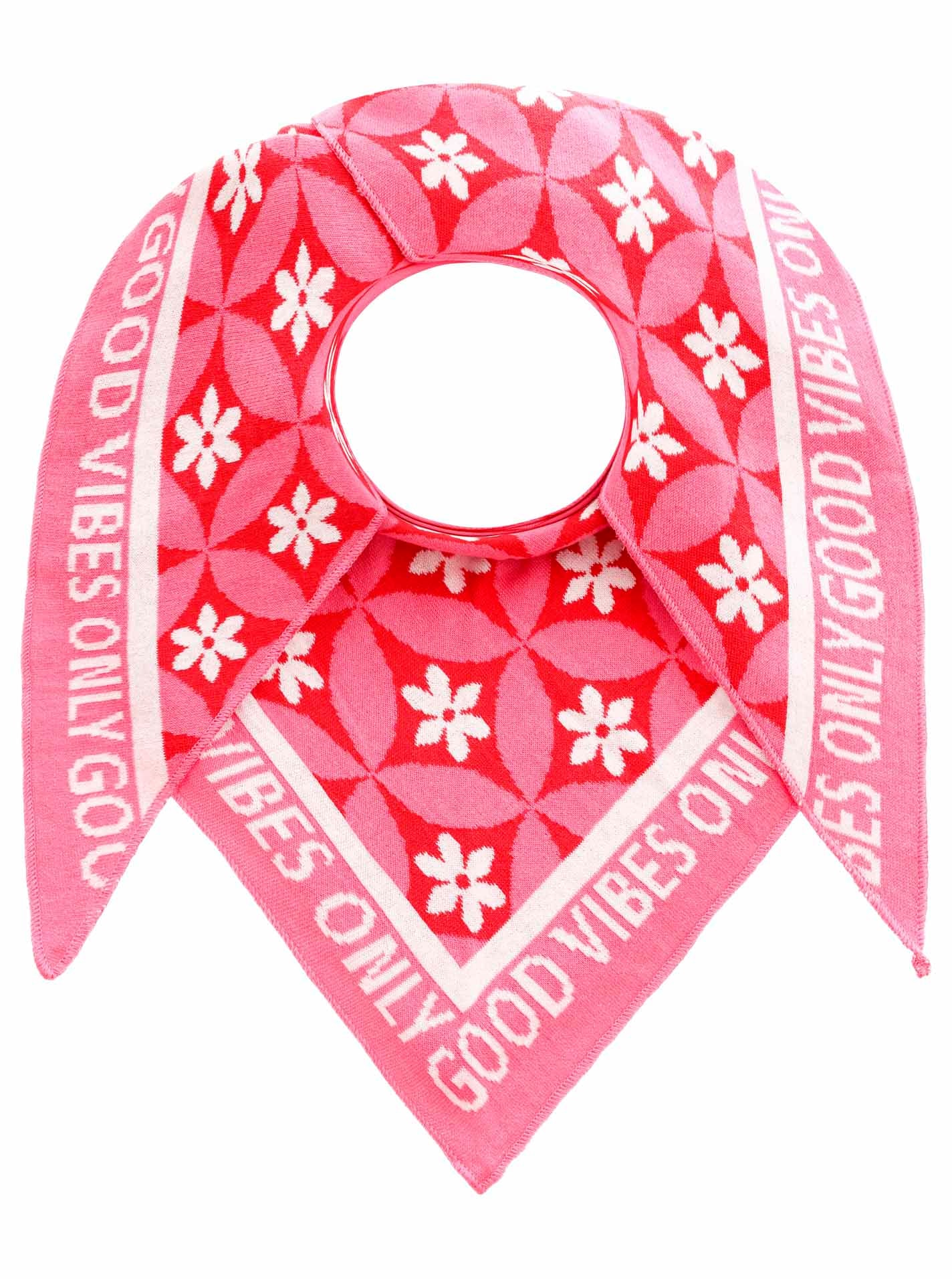 Zwillingsherz Dreieckstuch ""Luxury Vibes"", Feinstrick, Blumenmotiv, State günstig online kaufen