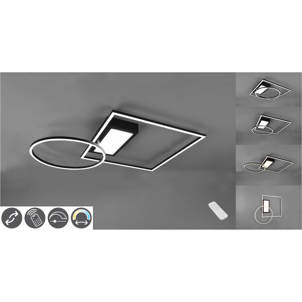 TRIO Leuchten LED Deckenleuchte »Downey«, 1 flammig-flammig, Lichtfarbe stufenlos einstellbar, Memory Funktion, intgrierter Dimmer