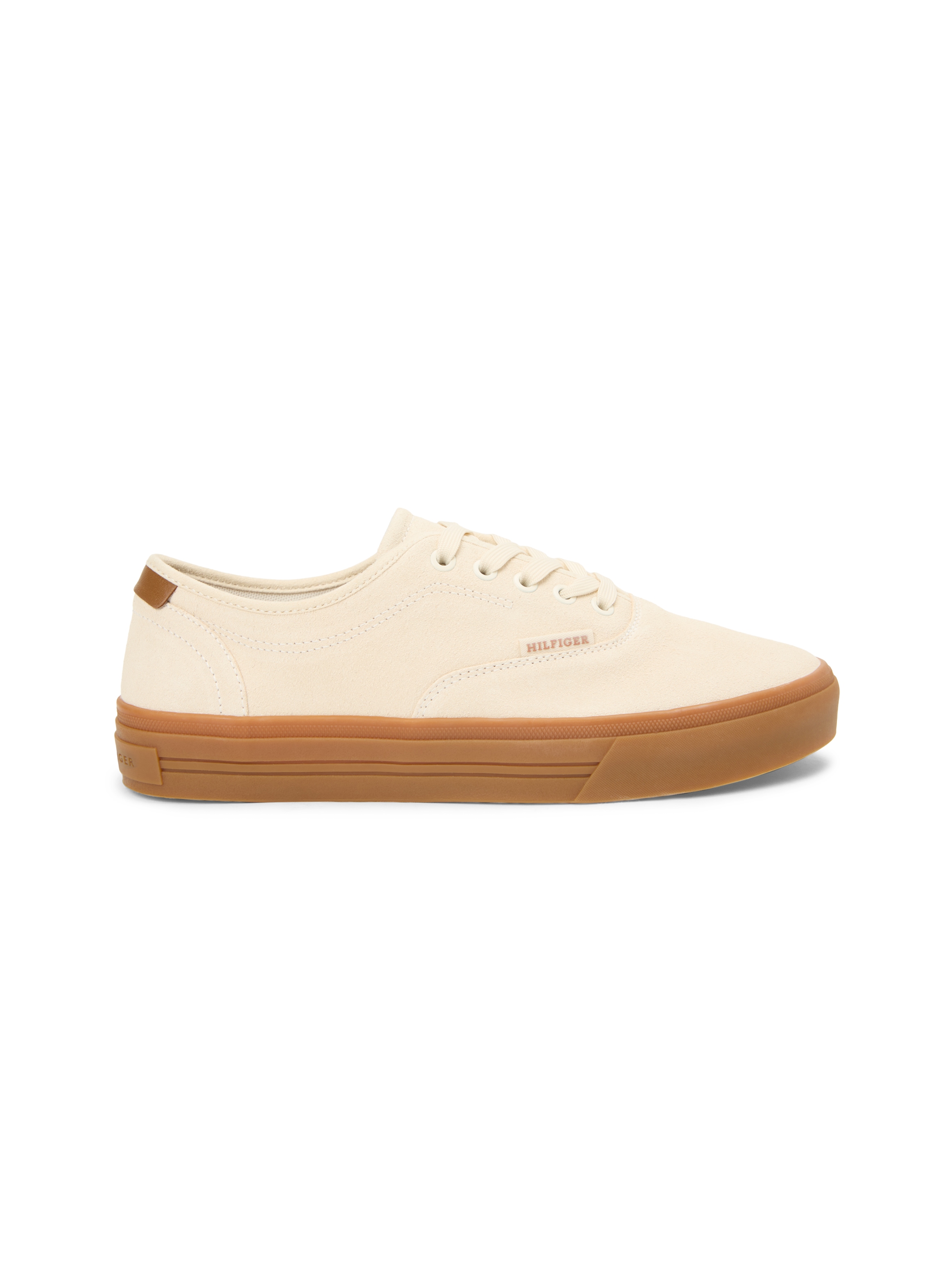 Tommy Hilfiger Sneaker »TH VULC CUP SUEDE«  Freizeitschuh, Halbschuh, Schnürschuh mit honigfarbener Plateausohle