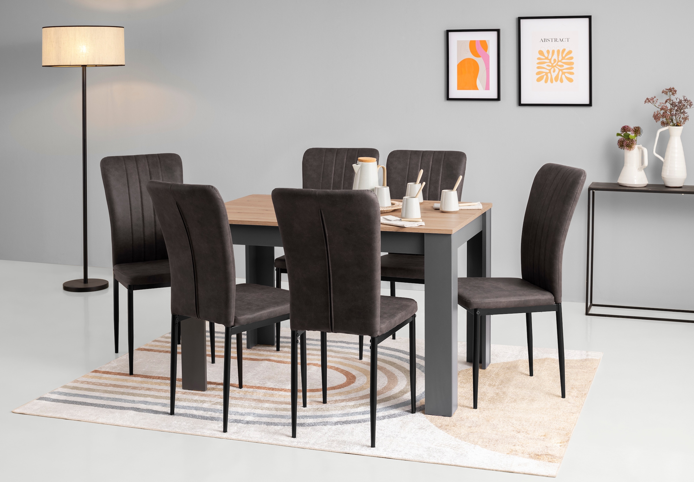 Home affaire 4-Fußstuhl "Bergamo" (Set) 6 Stk.erhältlich in Samt, Vintage-M günstig online kaufen