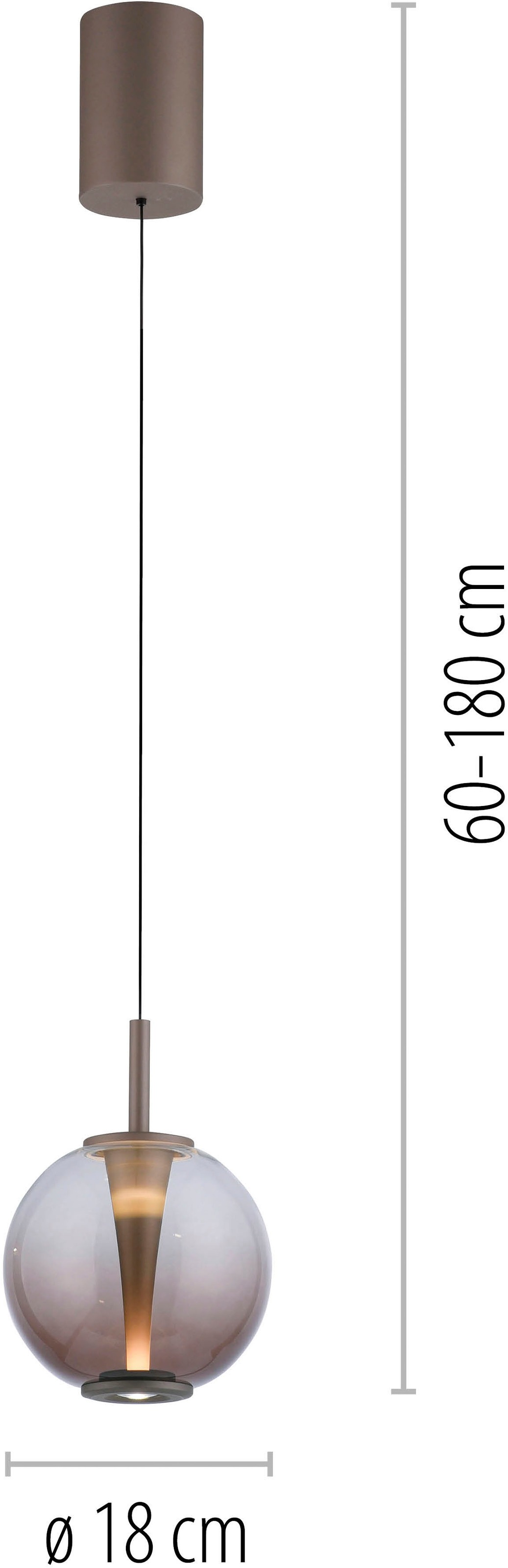 Neuhaus PURE LED Pendelleuchte »PURE Infinity« LED-Board 1 Stk. warmweiß - kaltweiß Comfort Lift, CCT, dimmbar über Fernbedienung