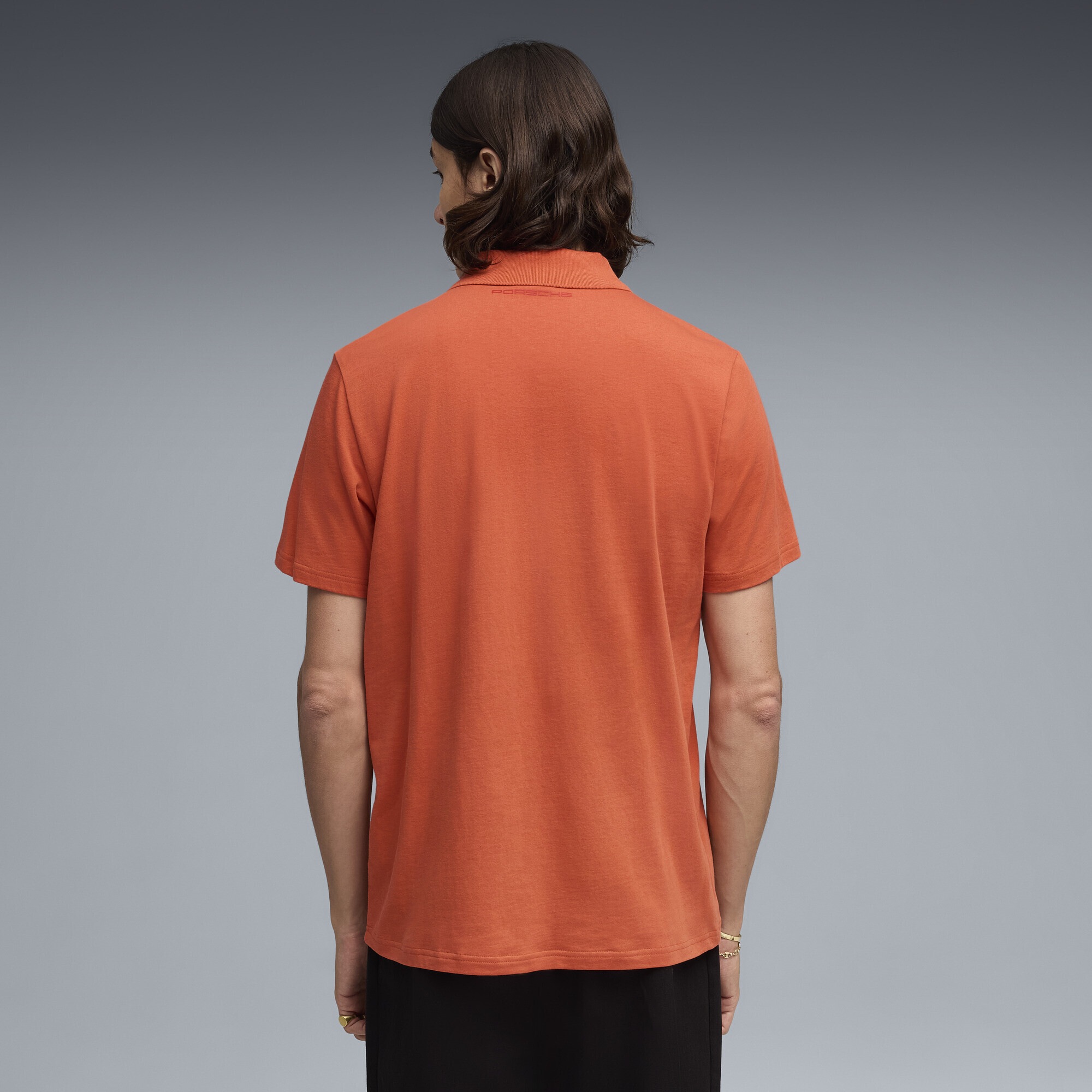 Puma Porsche Legacy Essentials Polo Men Amarena Orange Size S 2