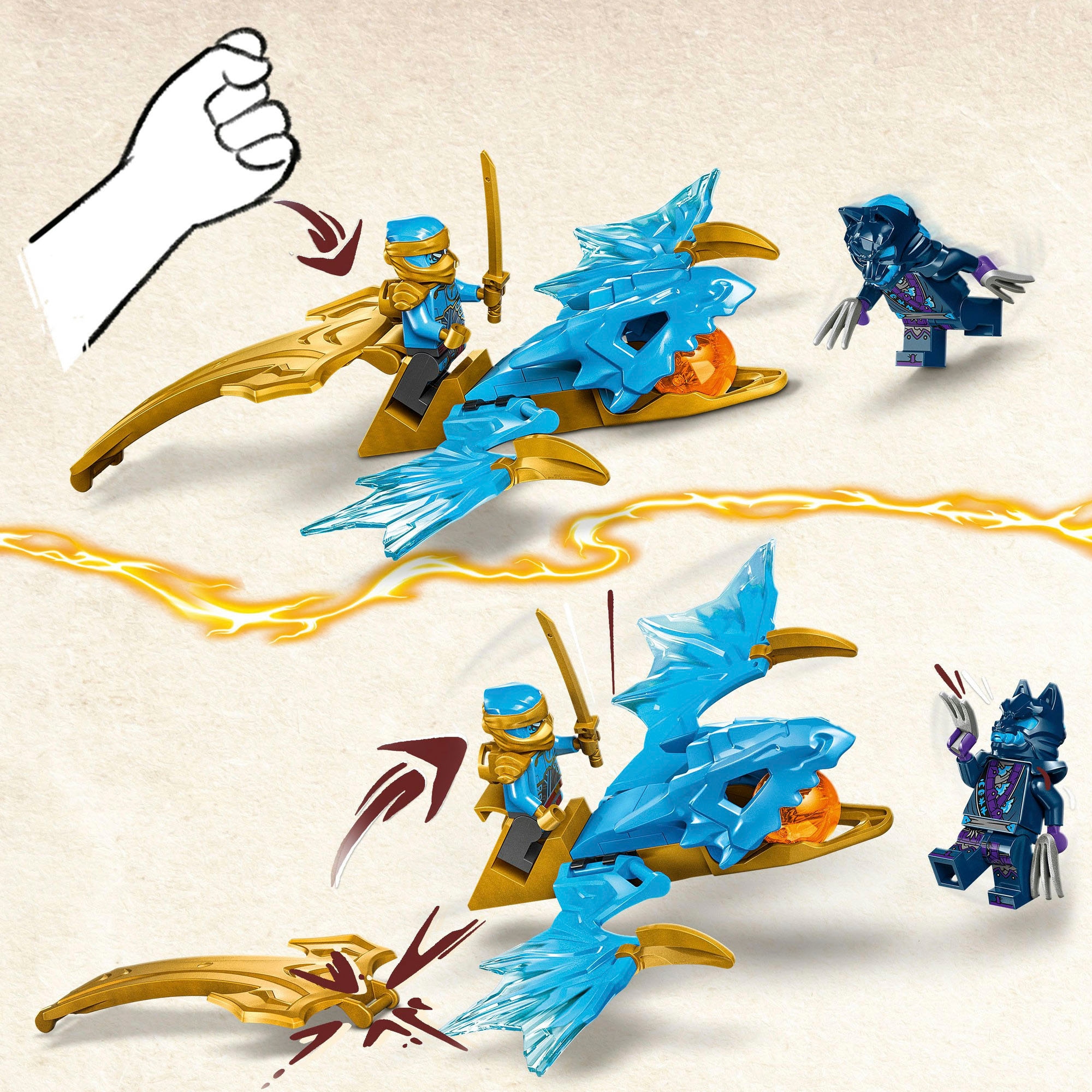 LEGO® Konstruktionsspielsteine »Nyas Drachengleiter(71802), LEGO Ninjago«, (26 St.), Made in Europe