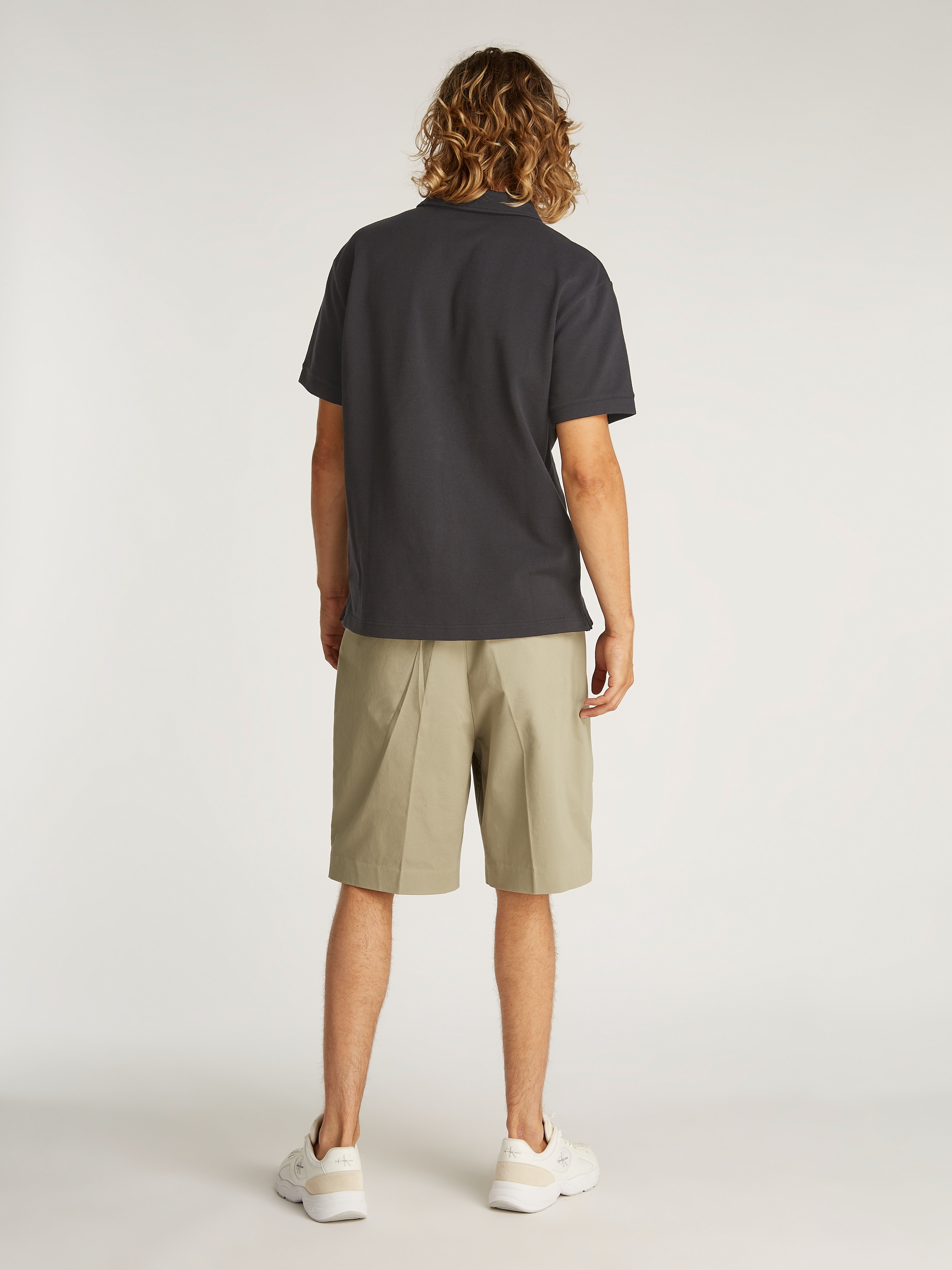 Calvin Klein Jeans Poloshirt »WOVEN LABEL POLO«, Logodruck