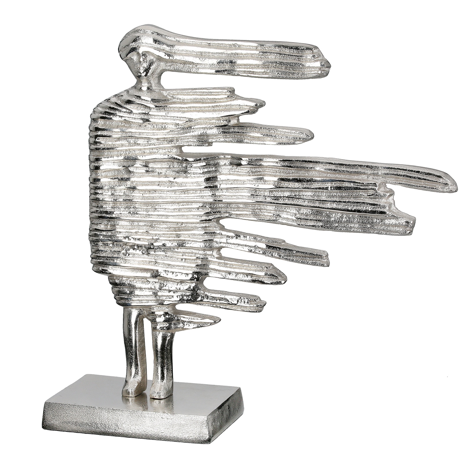 GILDE Dekofigur "Skulptur Verwehung silberfarben H. 38 cm" günstig online kaufen