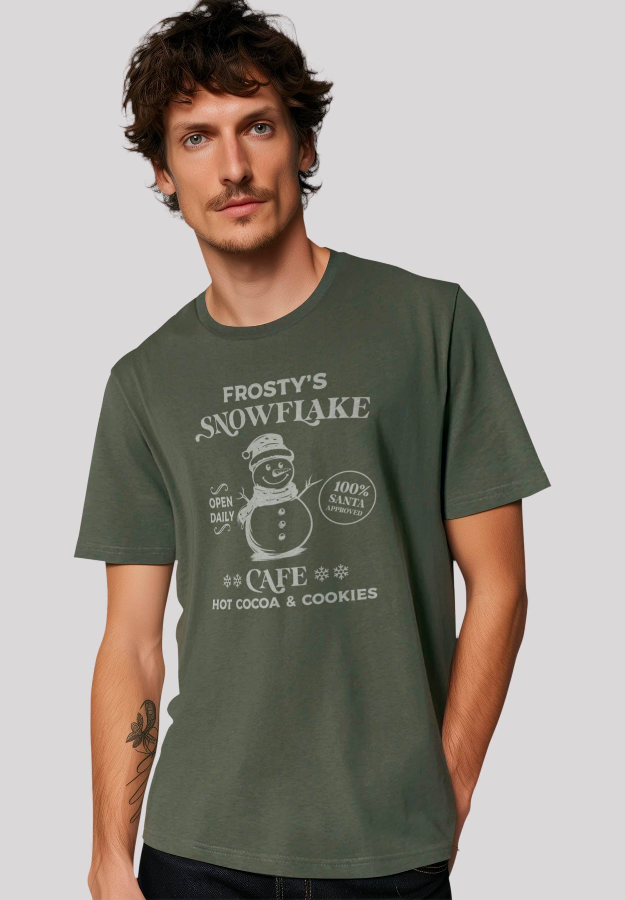 T-Shirt »Frostys Snowflake Cafe Retro Weihnachten«, Premium Qualität