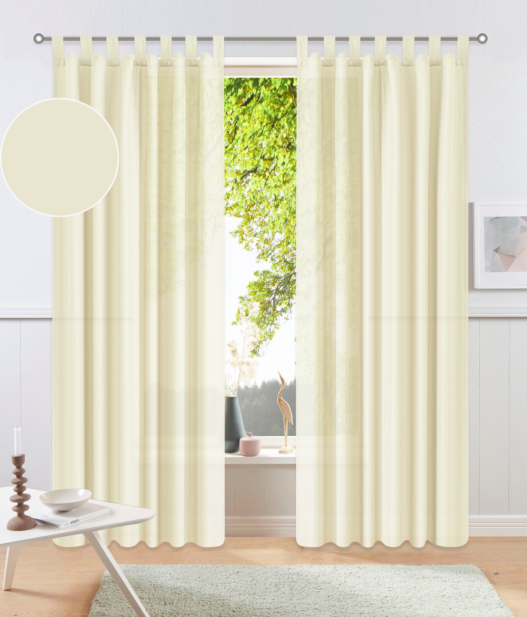 OTTO home Vorhang "Raja" Schlaufen 2 Stk. tlg. 2er-Set, Bestseller, einfarb günstig online kaufen