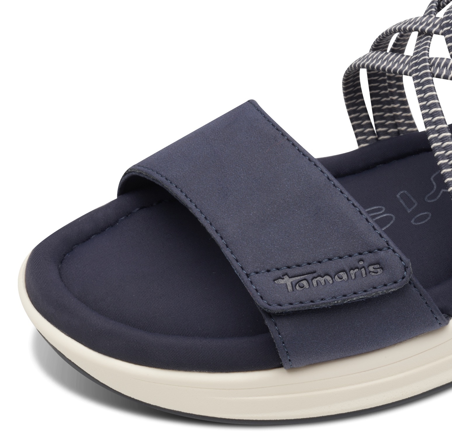 Tamaris Keilsandalette, Plateau, Bequemschuh, Sandale mit elastischen, überkreuzten Riemchen