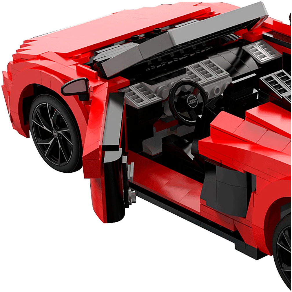 Jamara Konstruktions-Spielset »Audi R8 Spyder 1:14 rot Bricks«, (1440 St.), Maßstab 1:14, offiziell lizensiert