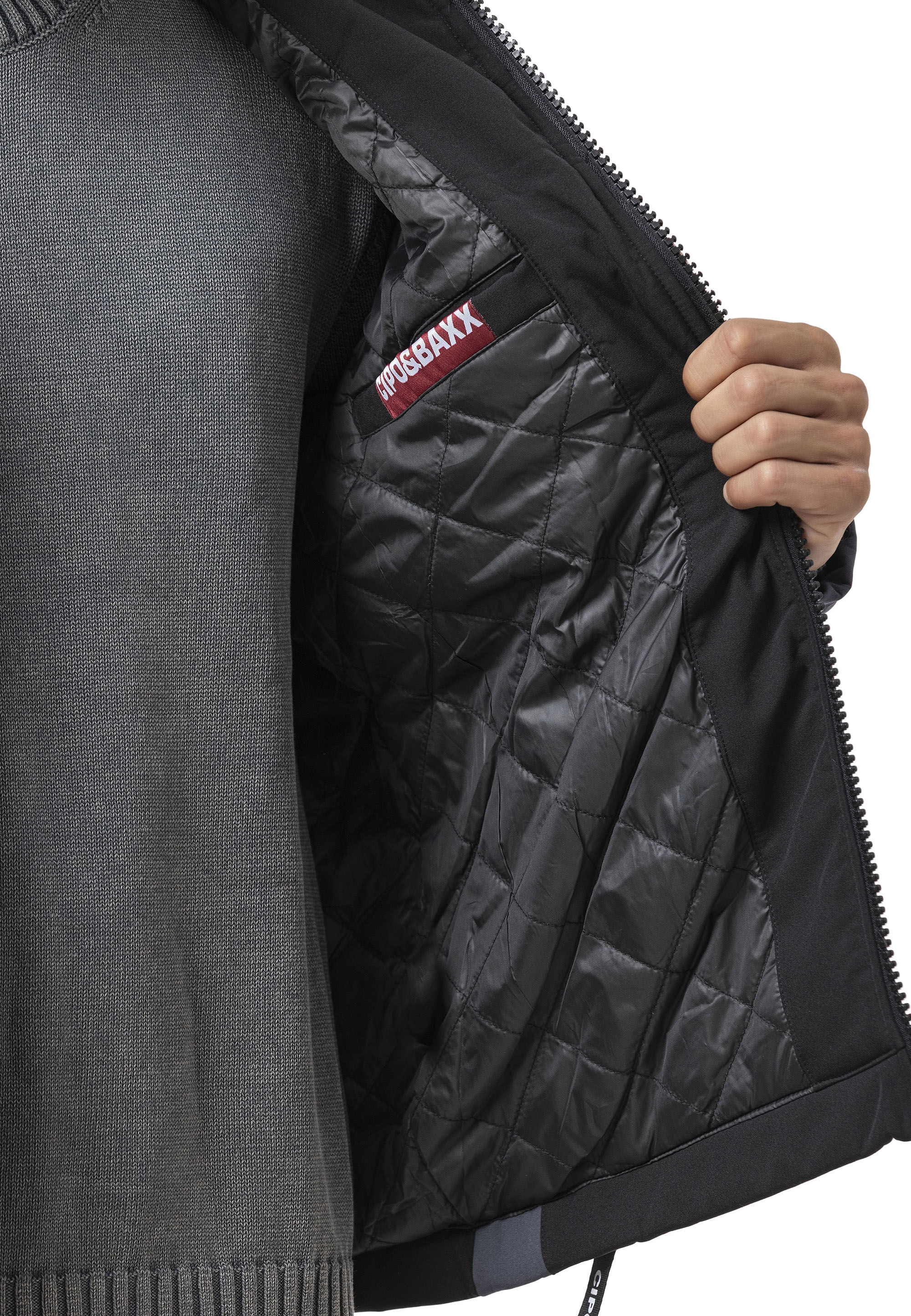 Cipo & Baxx Parka »Jacke« mit Kapuze im modernen Look