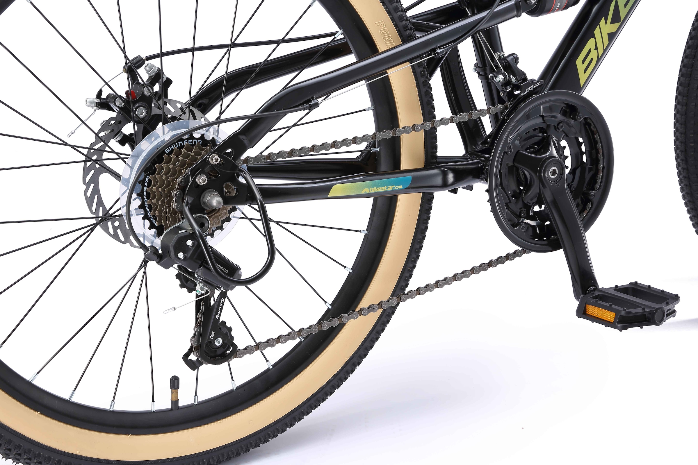 Bikestar Jugendfahrrad, 21 Gang, Shimano, RD-TY21 Schaltwerk, Kettenschaltung