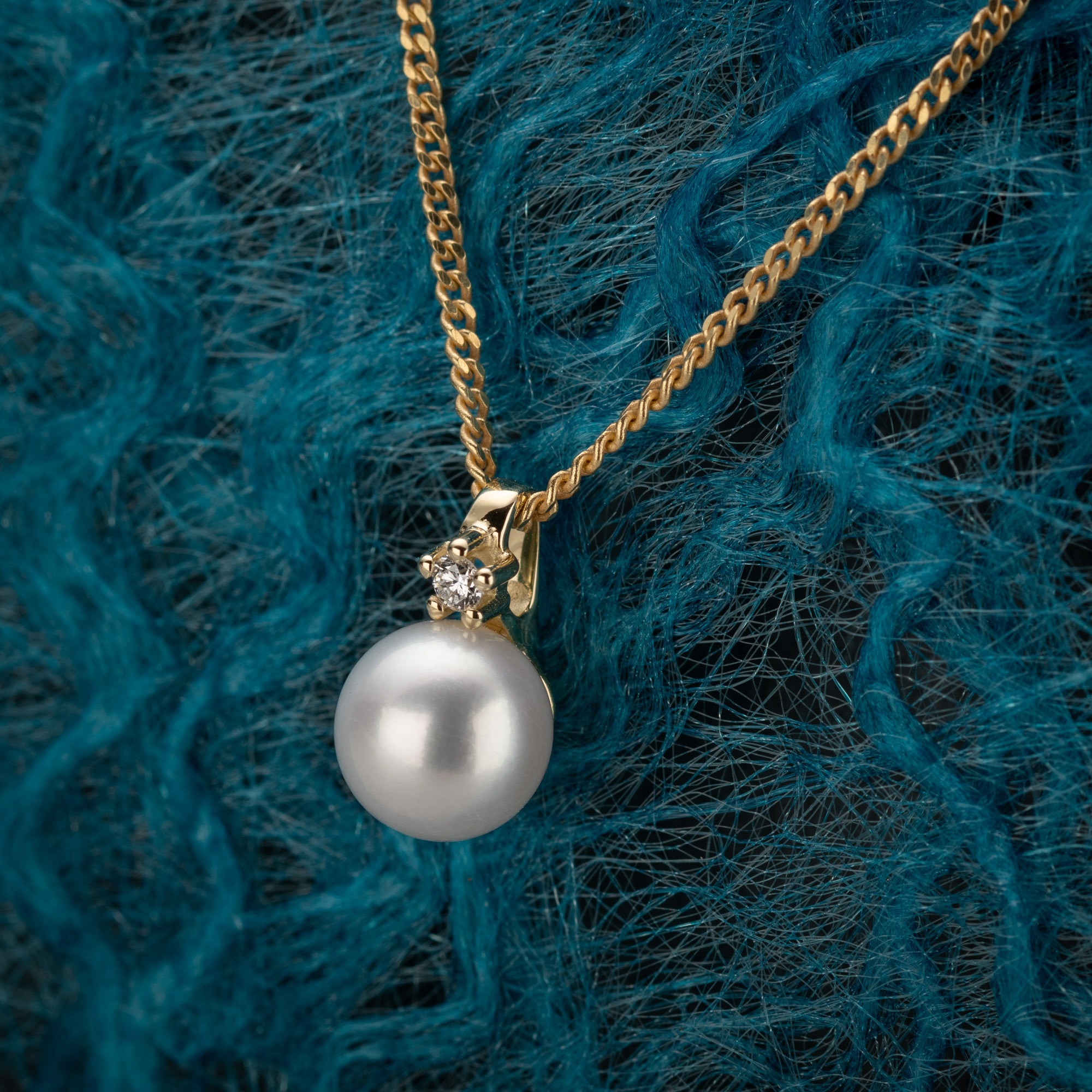 Orolino Kette mit Anhänger »585 Gold mit Brillant 0,03ct. + Perle weiß 6,5-7mm«