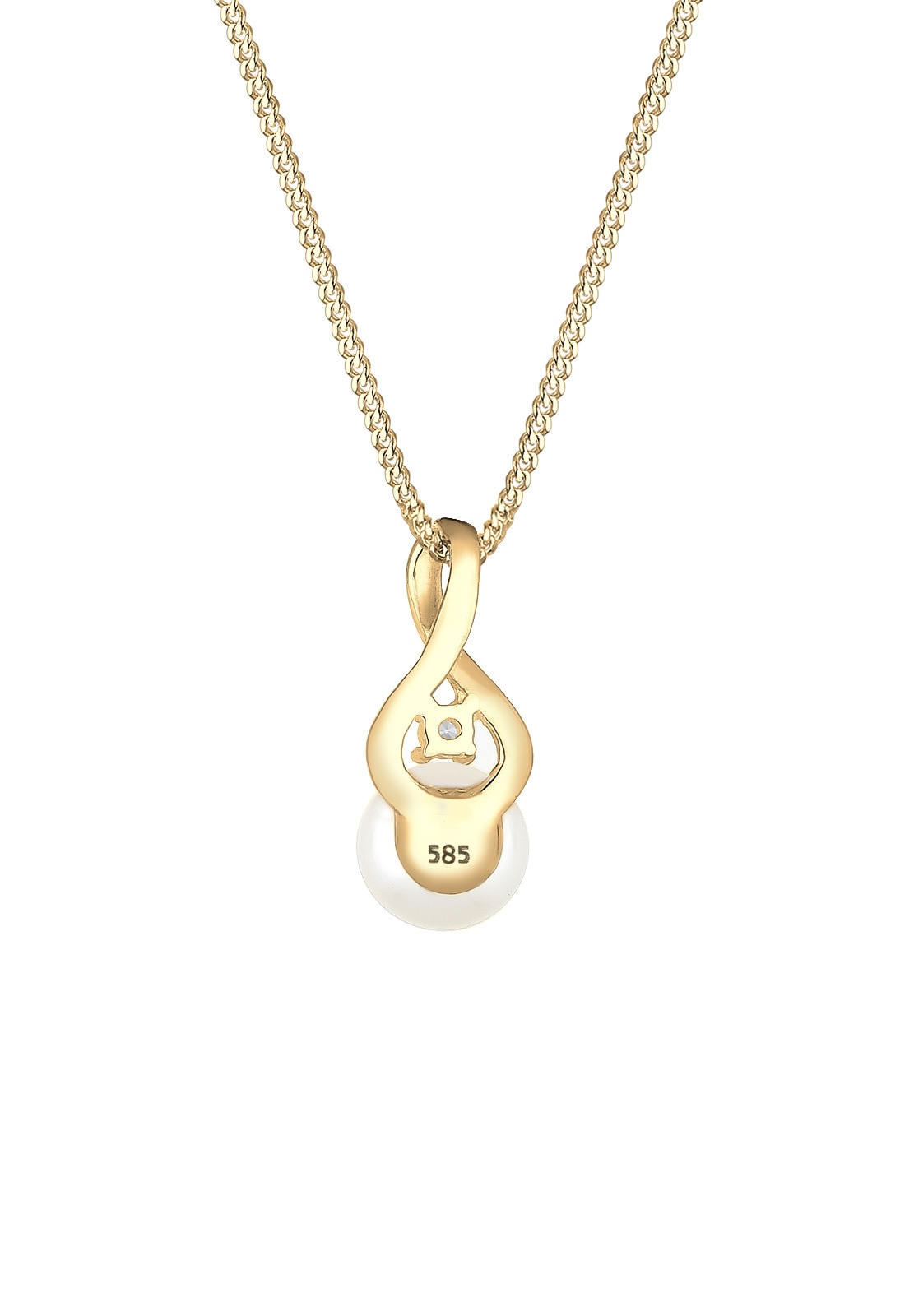 Elli Premium Perlenkette »Infinity Unendlichkeit Topas 585 Gelbgold«