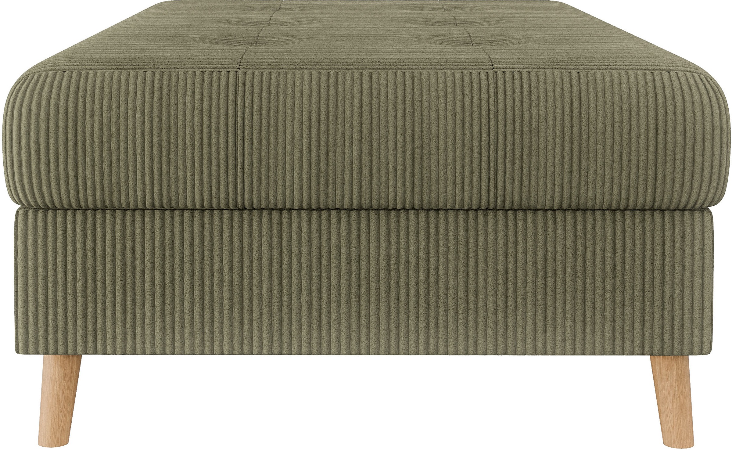 Home affaire Polsterhocker »CHARRE XXL, Steppung im Sitzbereich, Maße: B/T/H: 118/73/40 cm«, passend zur Serie CHARRE, auch in Cord und Bouclé