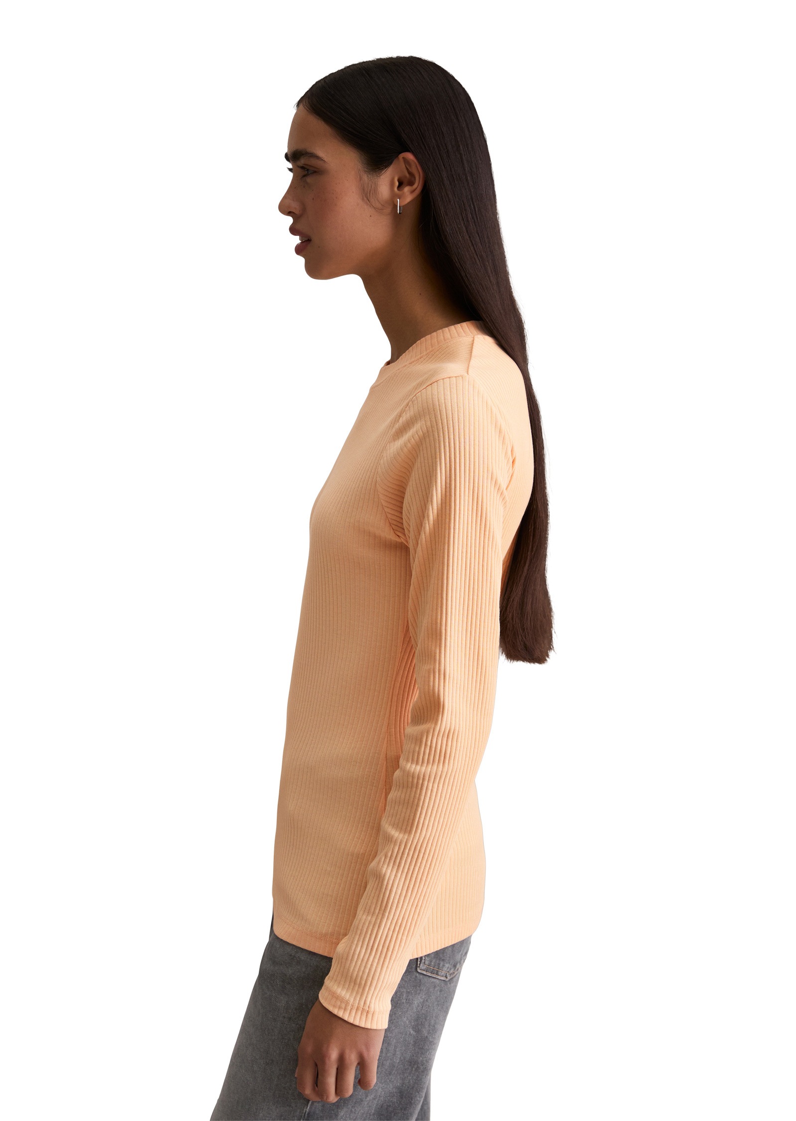 Marc OPolo DENIM Langarmshirt "aus Rippjersey" günstig online kaufen