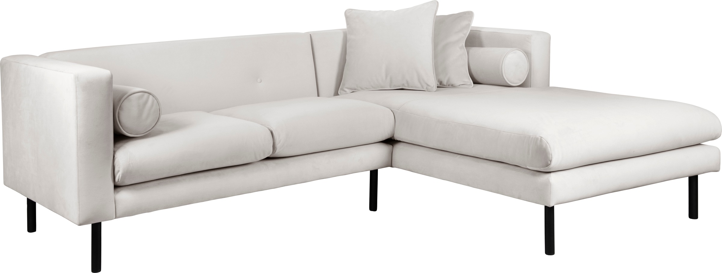 Home affaire Ecksofa »Lillibeth L-Form Designsofa, Maße B/T/H: 240/173/83 cm«, Zierkissen als Wendekissen, in Samtoptik oder Cord