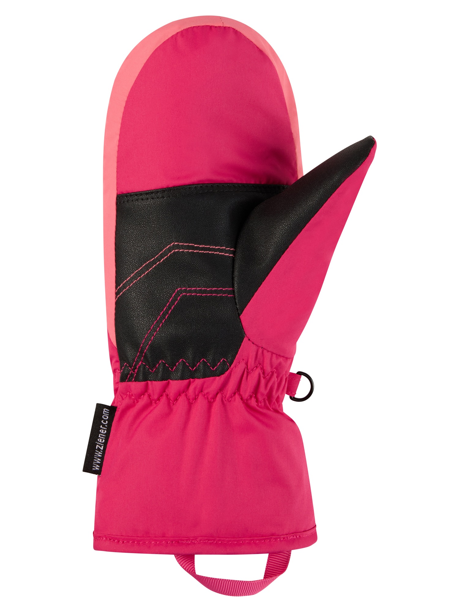 Fäustlinge ZIENER "LAVIVO-Z AS MITTEN glove", Mädchen, Gr. 4, rosa (pop pink), Obermaterial: 100% Polyester; Innenseite: 100% Polyester; Futter: 100% Polyester; Wattierung: 100% Polyester, Handschuhe Fäustlinge 2