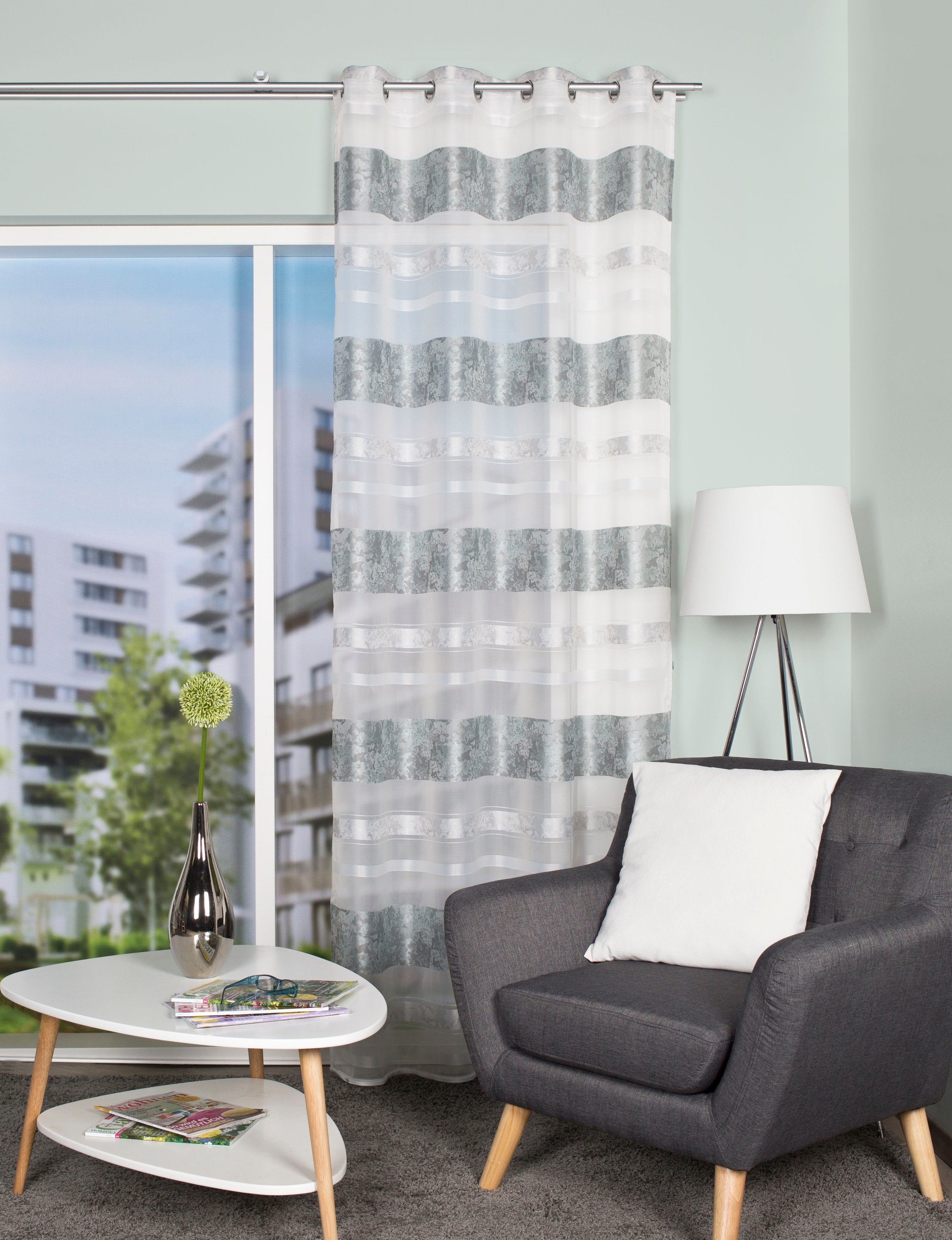 HOME WOHNIDEEN "KIRAN" Ösen 1 Stk. tlg. HxB: 245x140, Jacquardmusterung günstig online kaufen