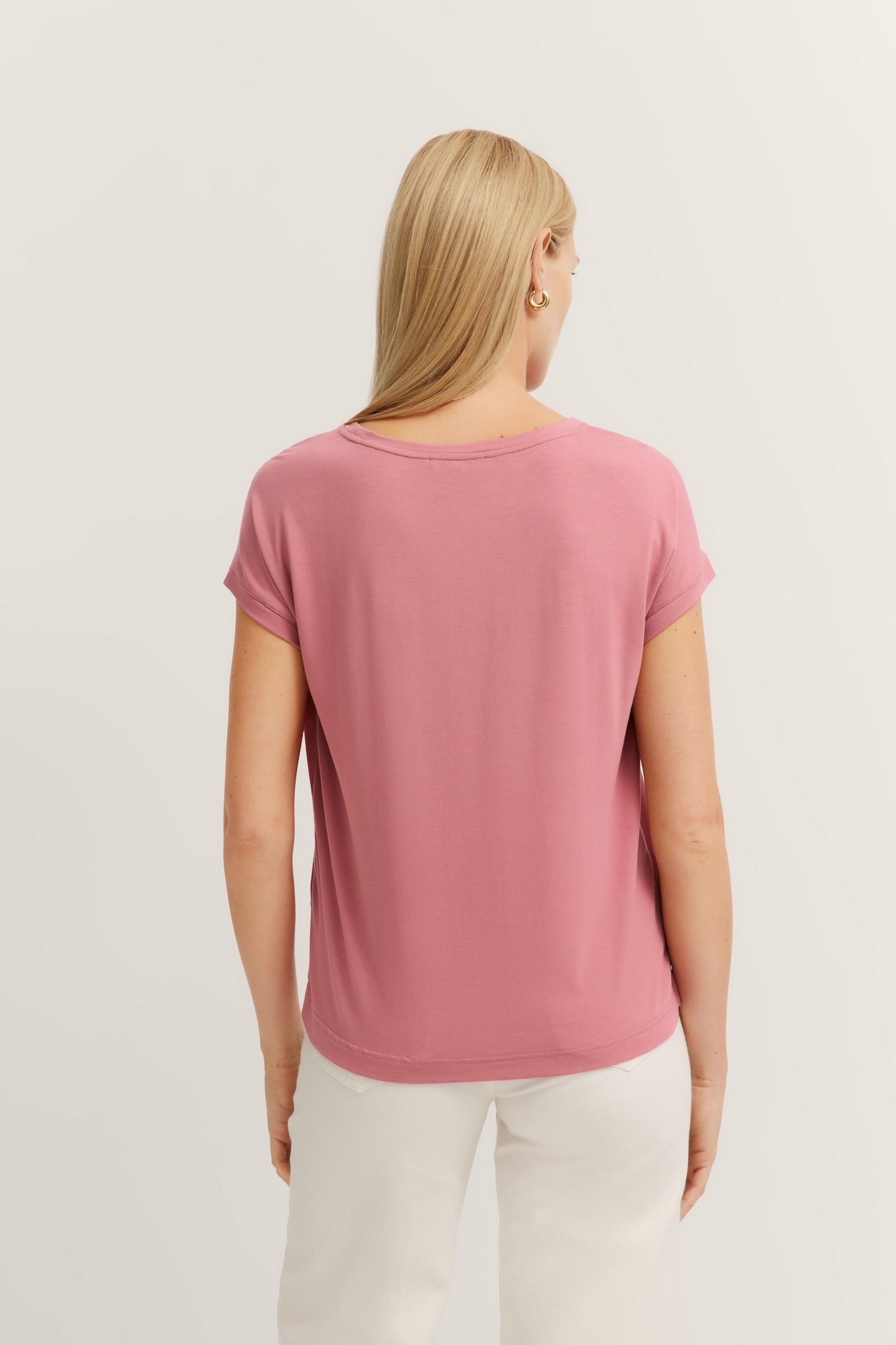 bugatti T-Shirt, aus weichem Materialmix