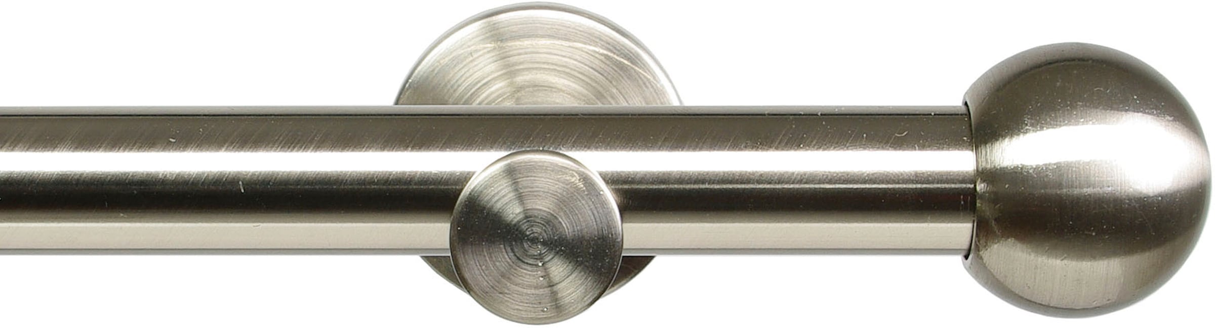 Liedeco Gardinenstange "Modern Line Kugel" Ø 16 mm 1 läufig-läufig Fixmaß günstig online kaufen