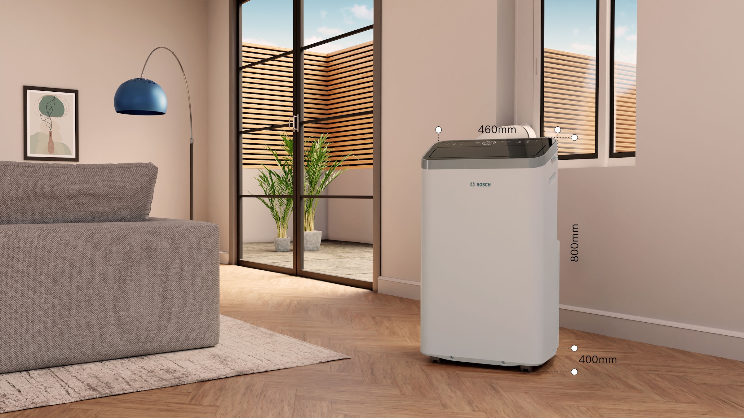 BOSCH 3-in-1-Klimagerät »Cool 2000 - 3-in-1 Klimaanlage, Luftentfeuchter, Ventilator«