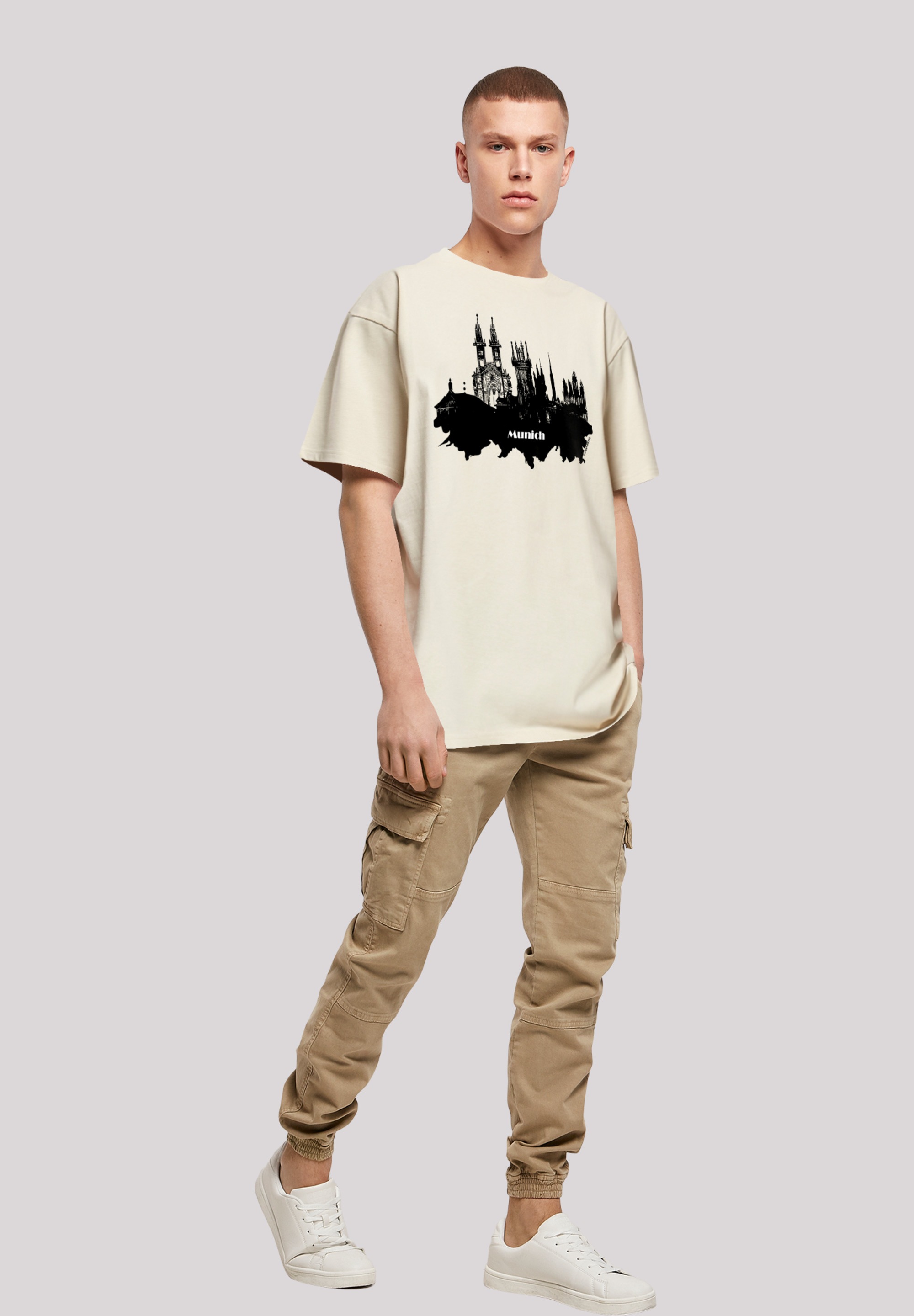 F4NT4STIC T-Shirt »Cities Collection - Munich skyline«, Print
