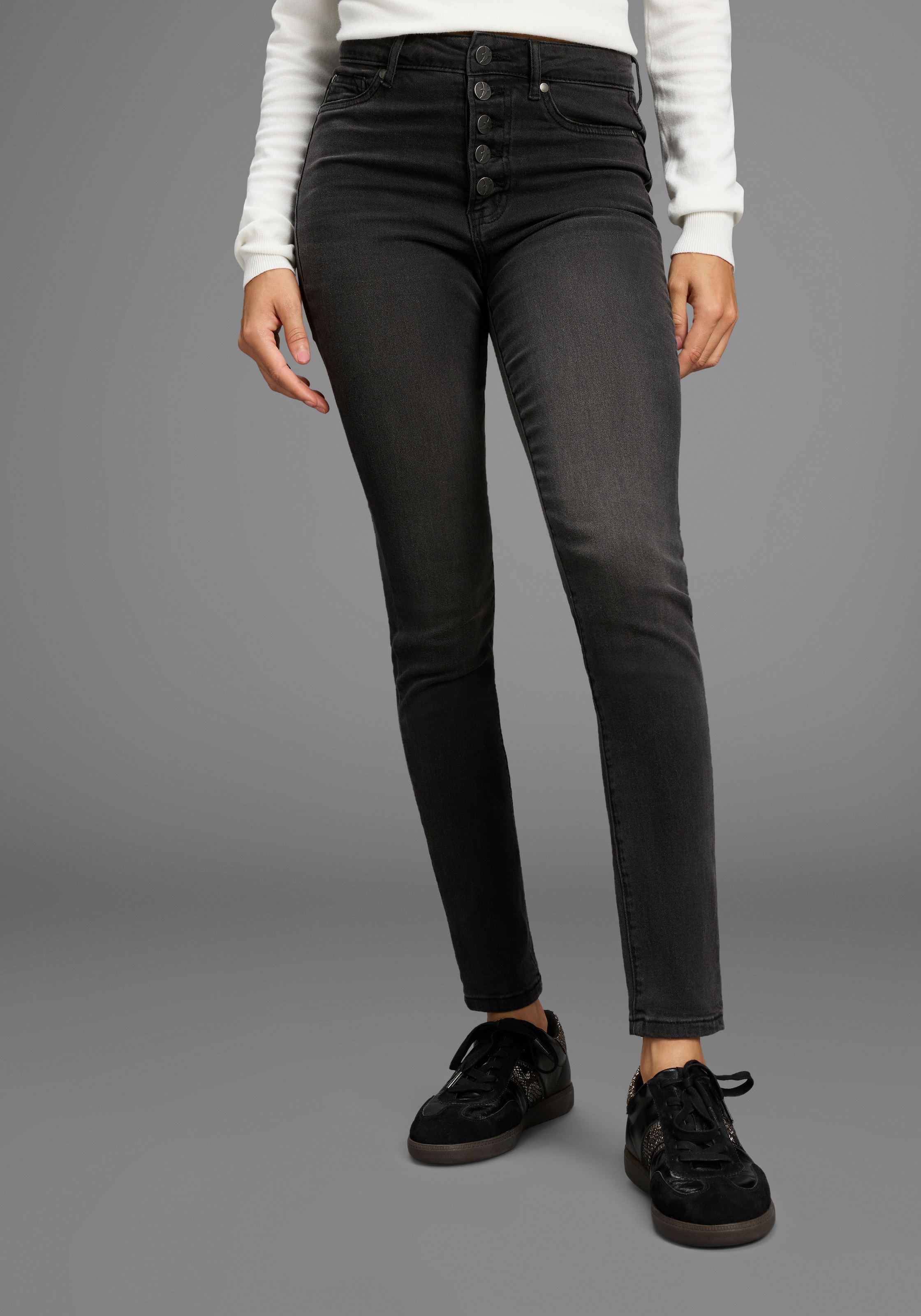 Arizona 5-Pocket-Jeans extra-eng geschnittene Beine, hohe Leibhöhe, Skinny günstig online kaufen