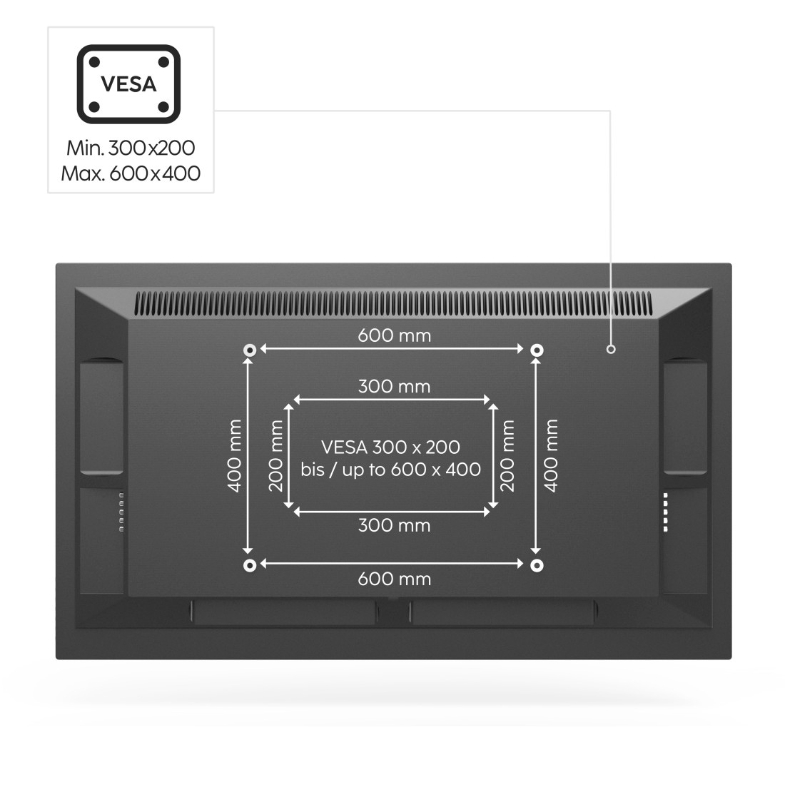 Hama TV-Ständer »TV-Stand, 191 cm, 75 Zoll, höhenverstellbar, Holzoptik Walnuss, 40 Kg«, bis 191 cm Zoll