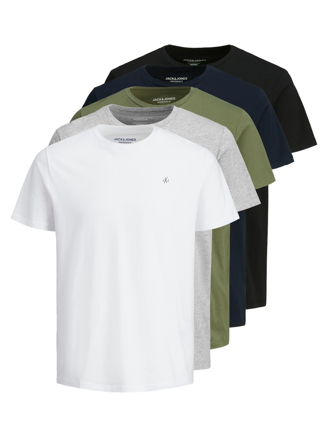 Jack & Jones T-Shirt »TEE SS CREW NECK 5 P«, (Packung, 5 tlg.)