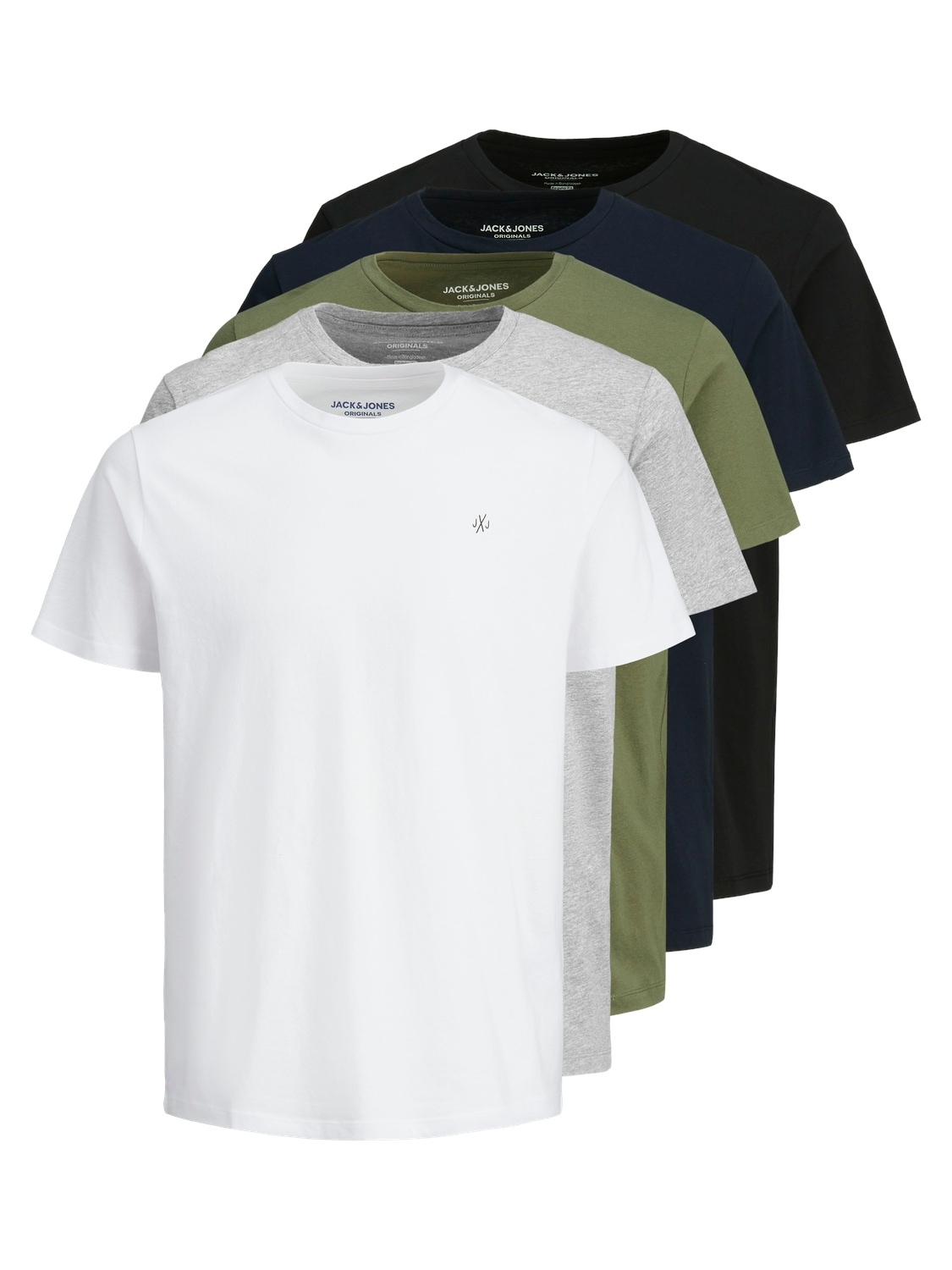 Jack & Jones Rundhalsshirt "JORJXJ im 5er Pack mit Rundhals und angenehmem günstig online kaufen