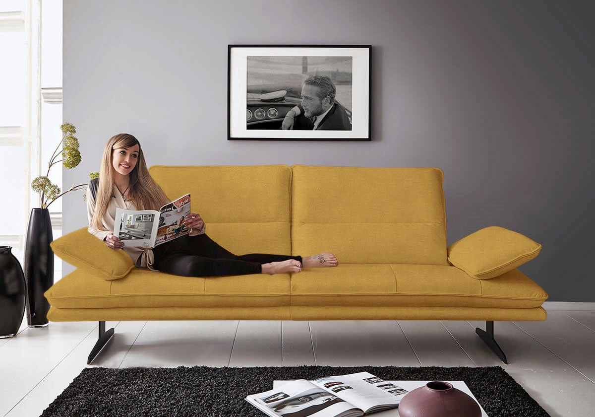 W.SCHILLIG 2,5-Sitzer "broadway, Designsofa mit tollem Sitzkomfort" Sitztiefenverstellung, Kopfteil- & Seitenteilverstellung, Breite 236cm