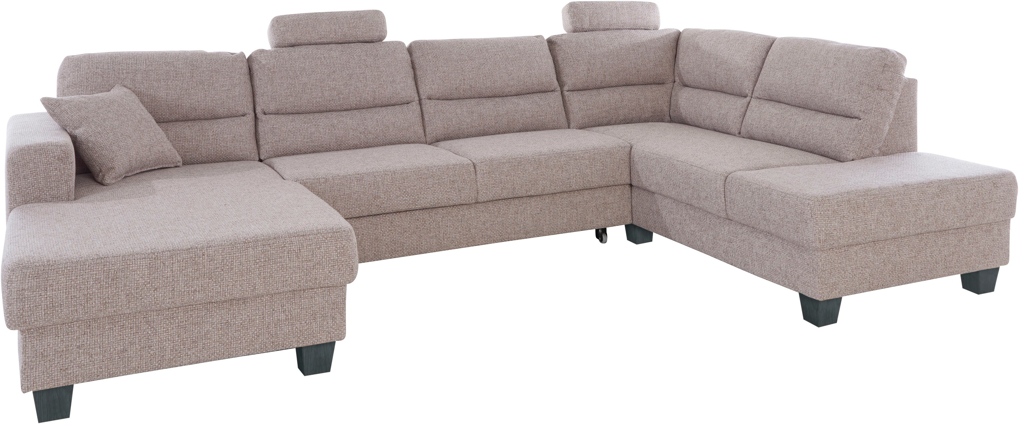 Thumbnail - TRENDMANUFAKTUR Wohnlandschaft "Chamber, U-Form" inklusive zwei Kopfstützen, wahlweise mit Bettfunktion