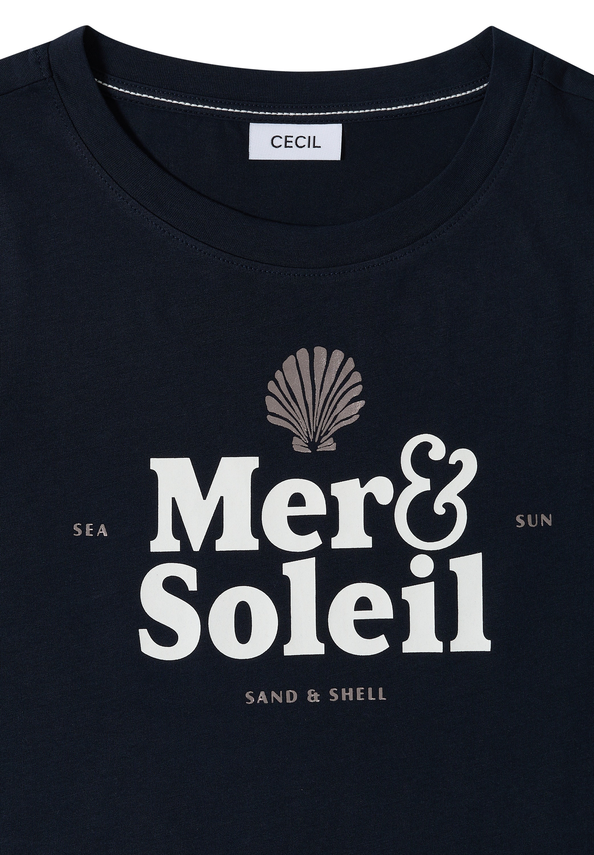Cecil T-Shirt aus reiner Baumwolle