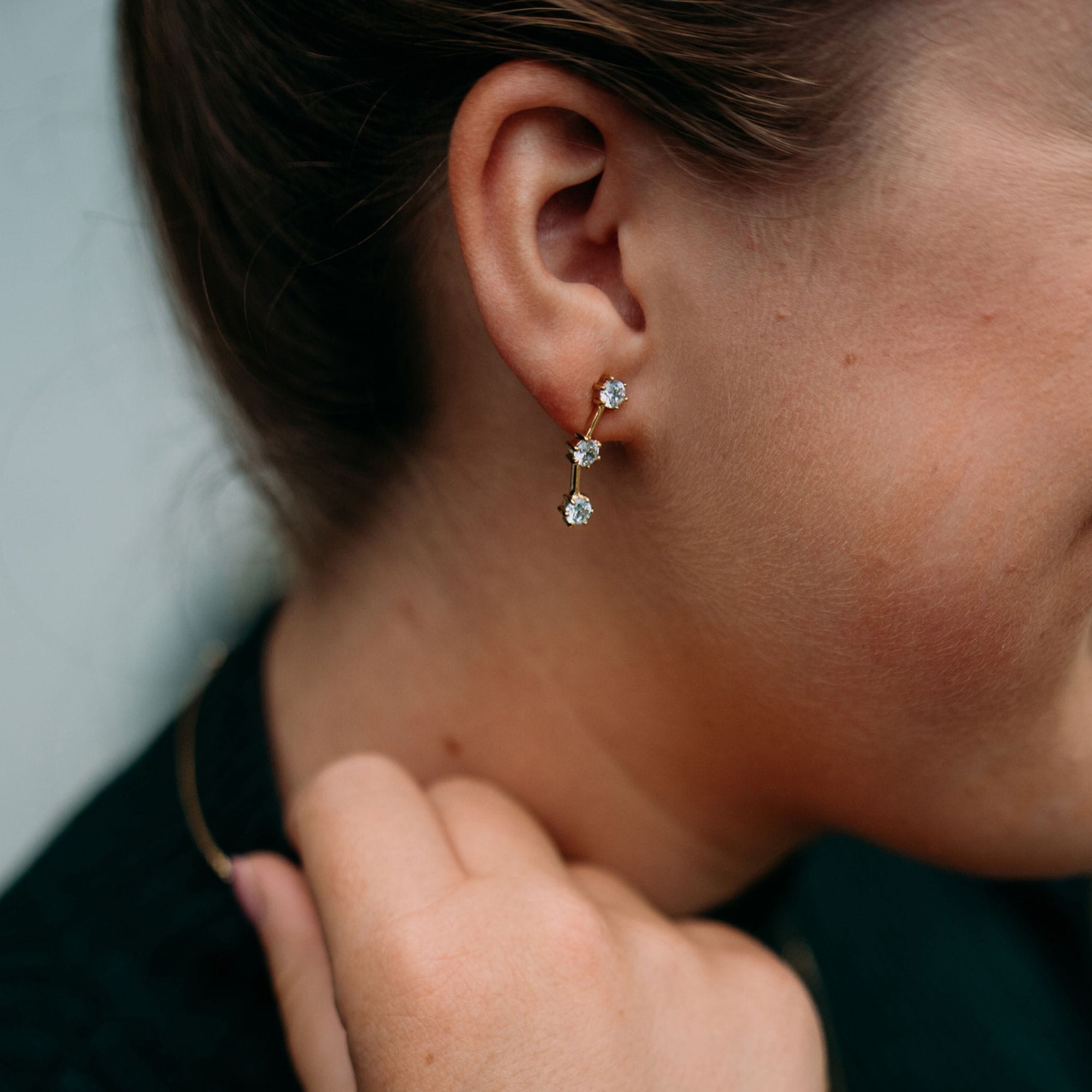 Julie Julsen Paar Ohrhänger »925 Silber vergoldet Zirkonia weiß«