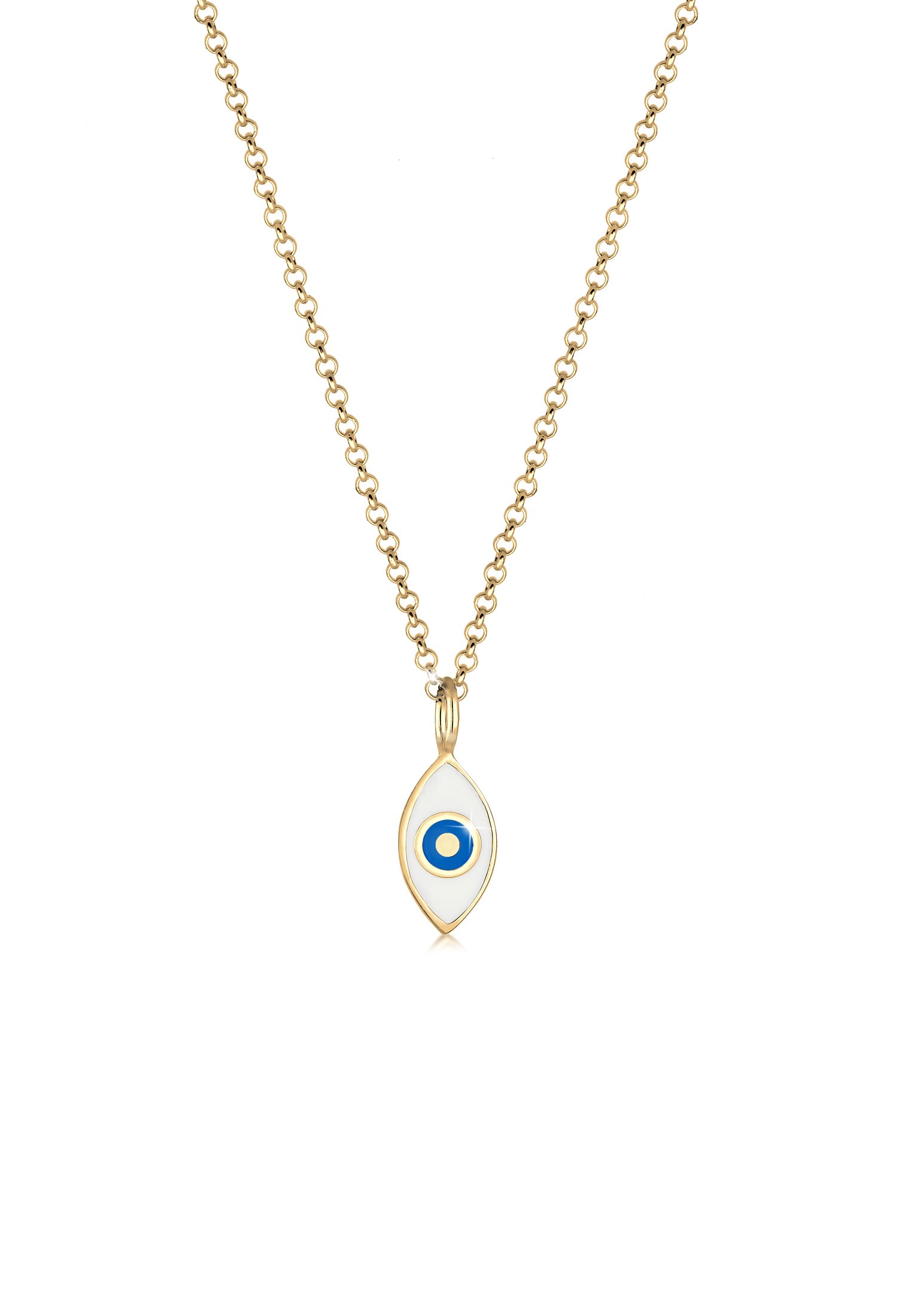 Elli Kette mit Anhänger »Erbskette Evil Eye Symbol Emaille 925er Silber« JN9614