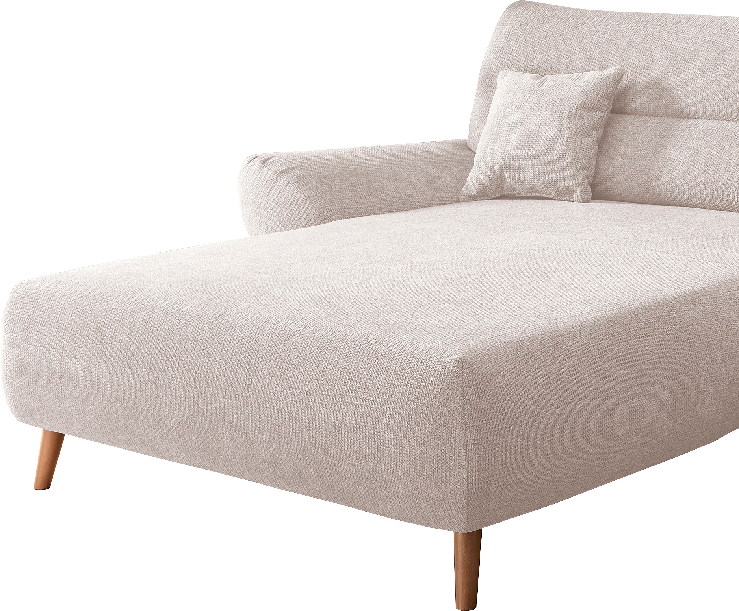 Thumbnail - Home affaire Ecksofa "Drago, elegant und zeitlos, komfortabel, Holzfuß, L-Form" frei im Raum stellbar, inkl. 2 Zierkisse...