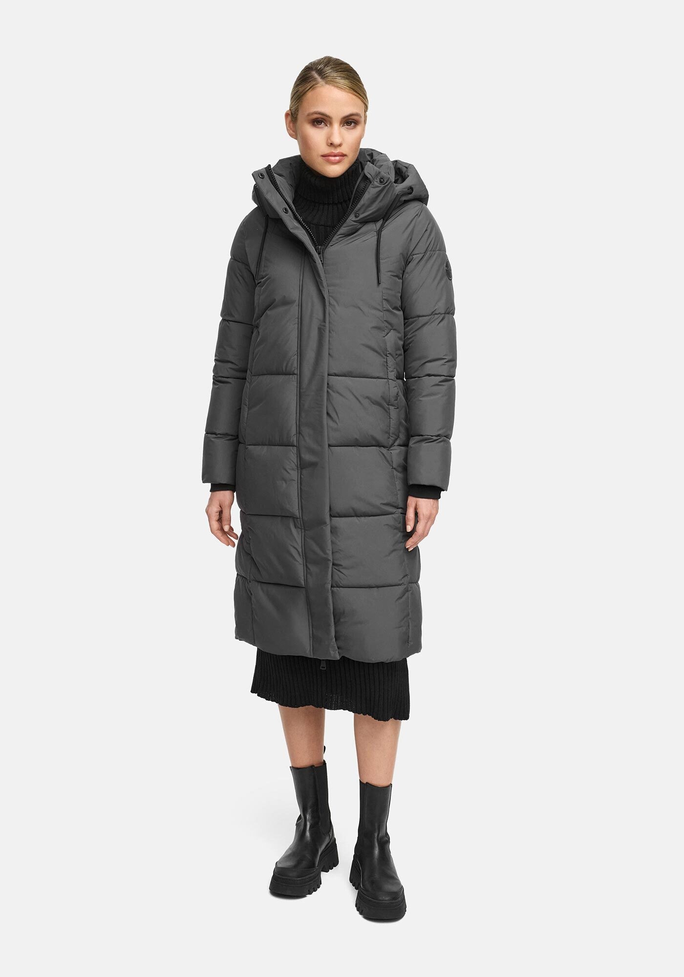 Marikoo "Chumanii" Warmer Wintermantel mit langem Schnitt für kalte Tage.