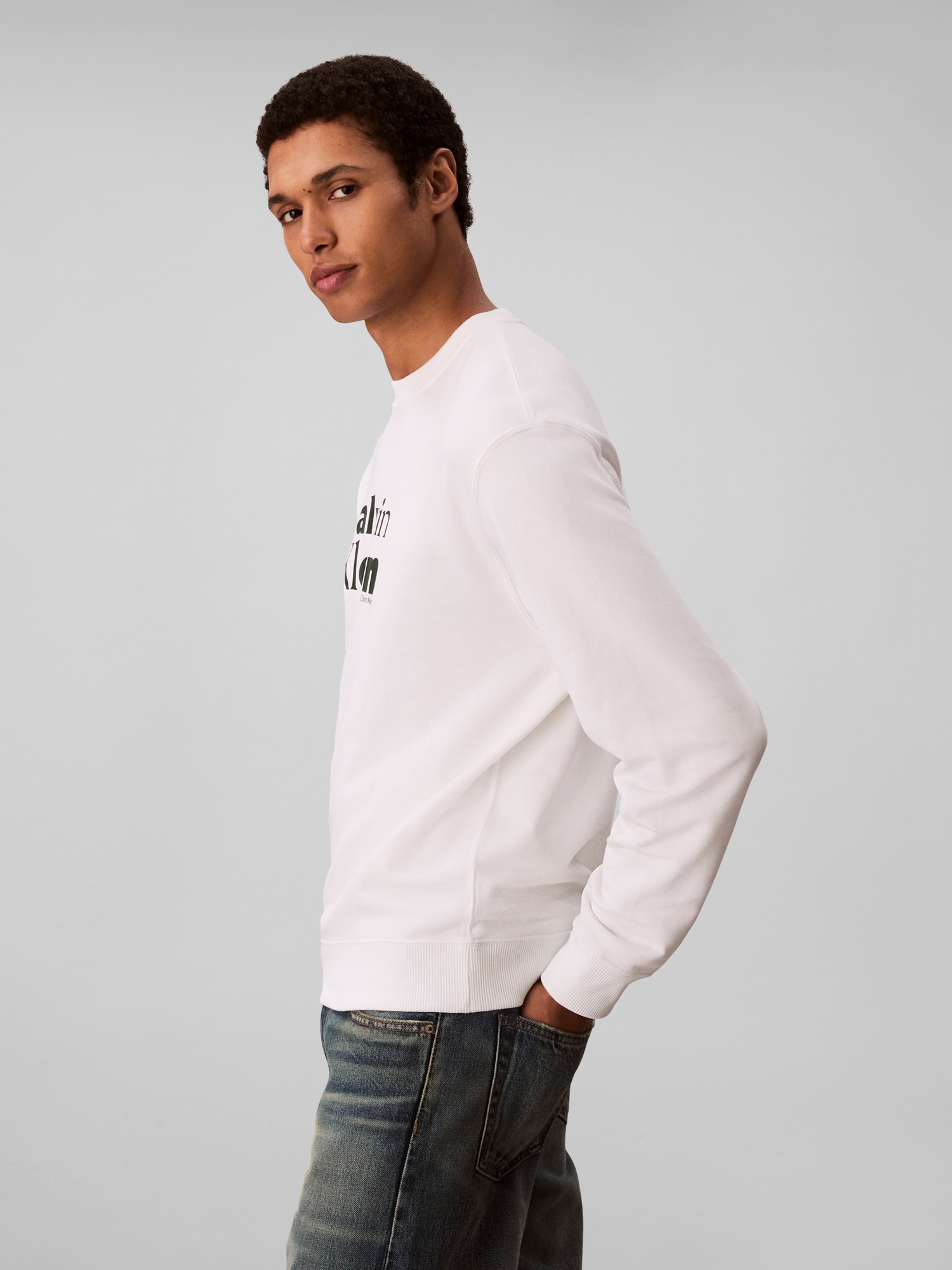 Calvin Klein Sweatshirt "LS EU 350TERRY CALVIN BOLD GRAPH", Rundhalsausschn günstig online kaufen