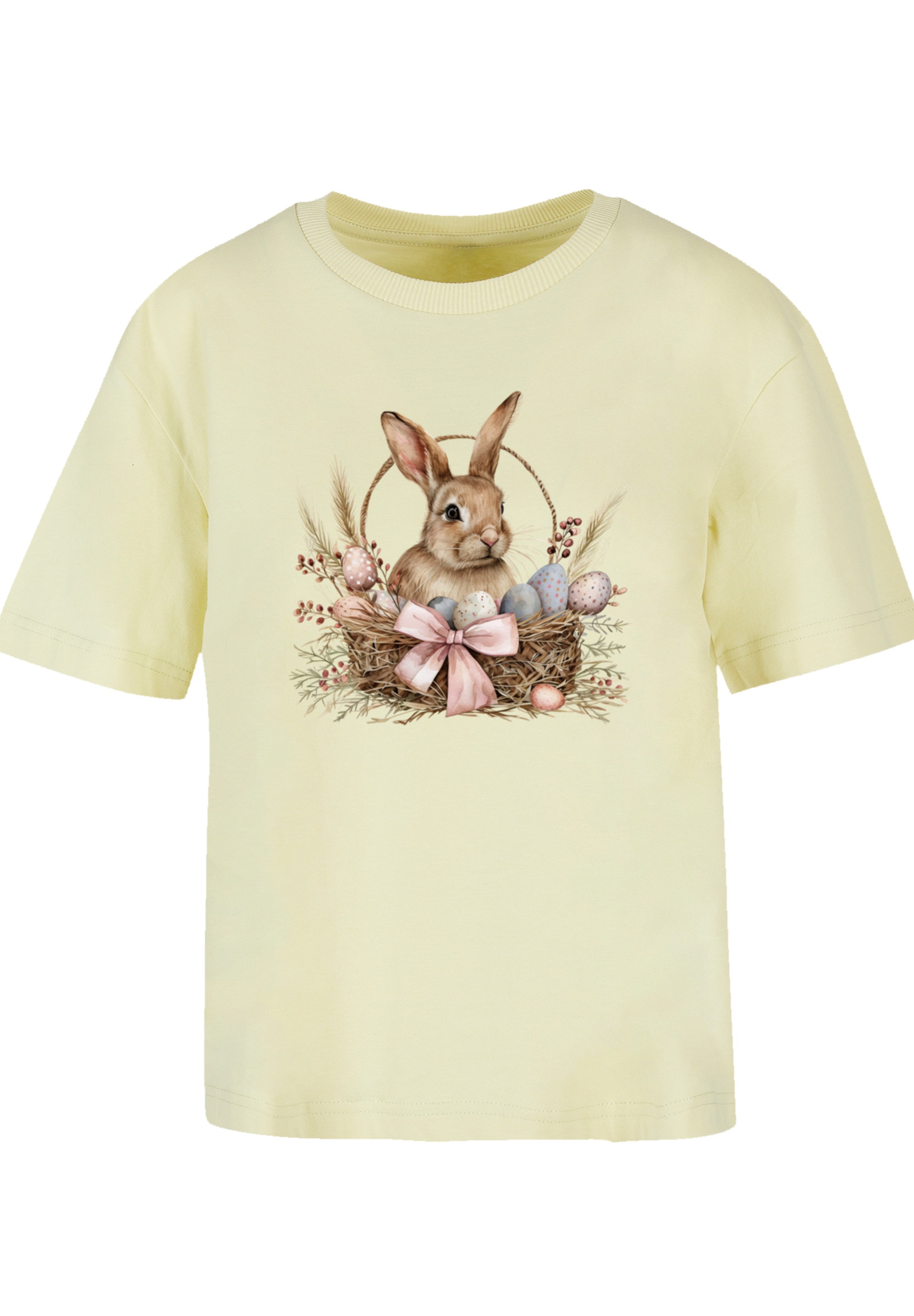 F4NT4STIC T-Shirt »Osterhasen Korb Dekor«, Premium Qualität