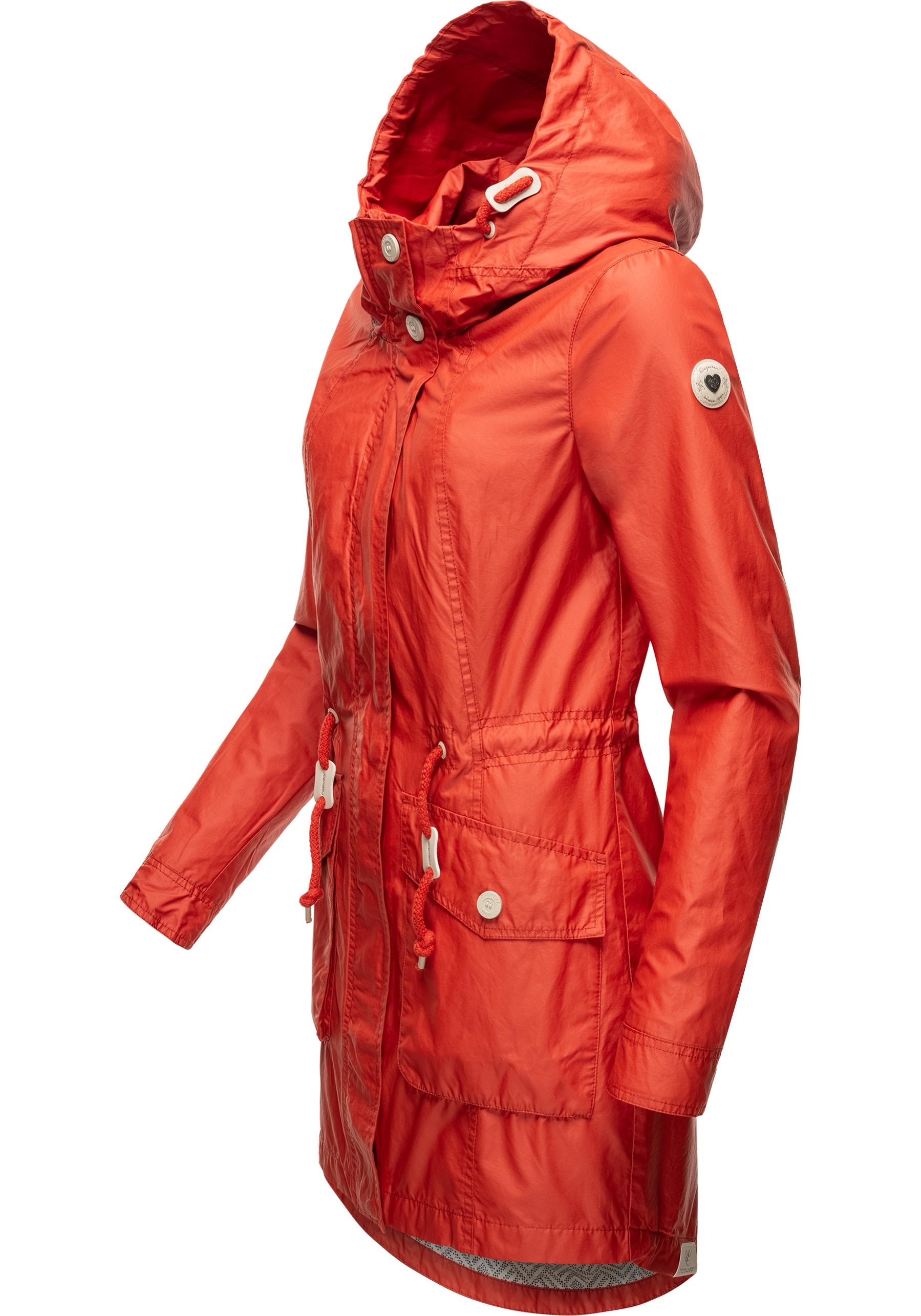 Ragwear Outdoorjacke »Elsa«, mit Tunnelzug-Kordeln bestellen | BAUR Kapuze, für Übergangsjacke Leichte mit